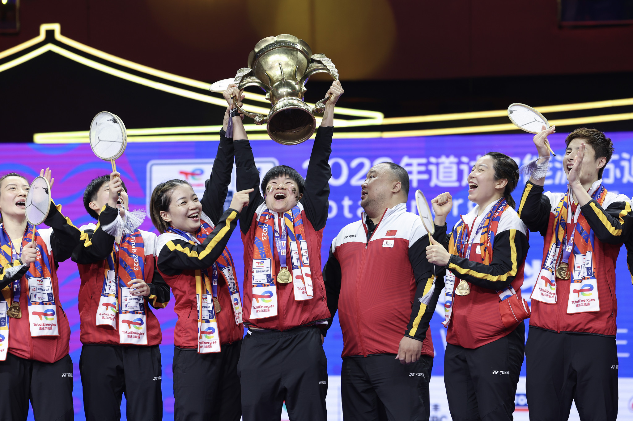 China lifted their third consecutive Sudirman Cup in Surzhou ©Getty Images