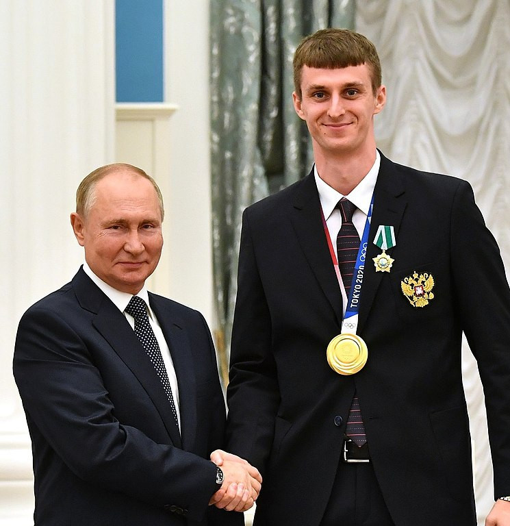 Russia's Vladislav Larin had an application to compete in Baku rejected, after he expressed support for Vladimir Putin and the invasion of Ukraine ©Getty Images ©The Kremlin