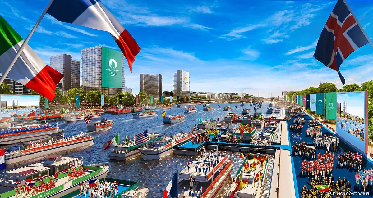 The Parade of Nations will cover a distance of six kilometres along the River Seine ©Paris 2024