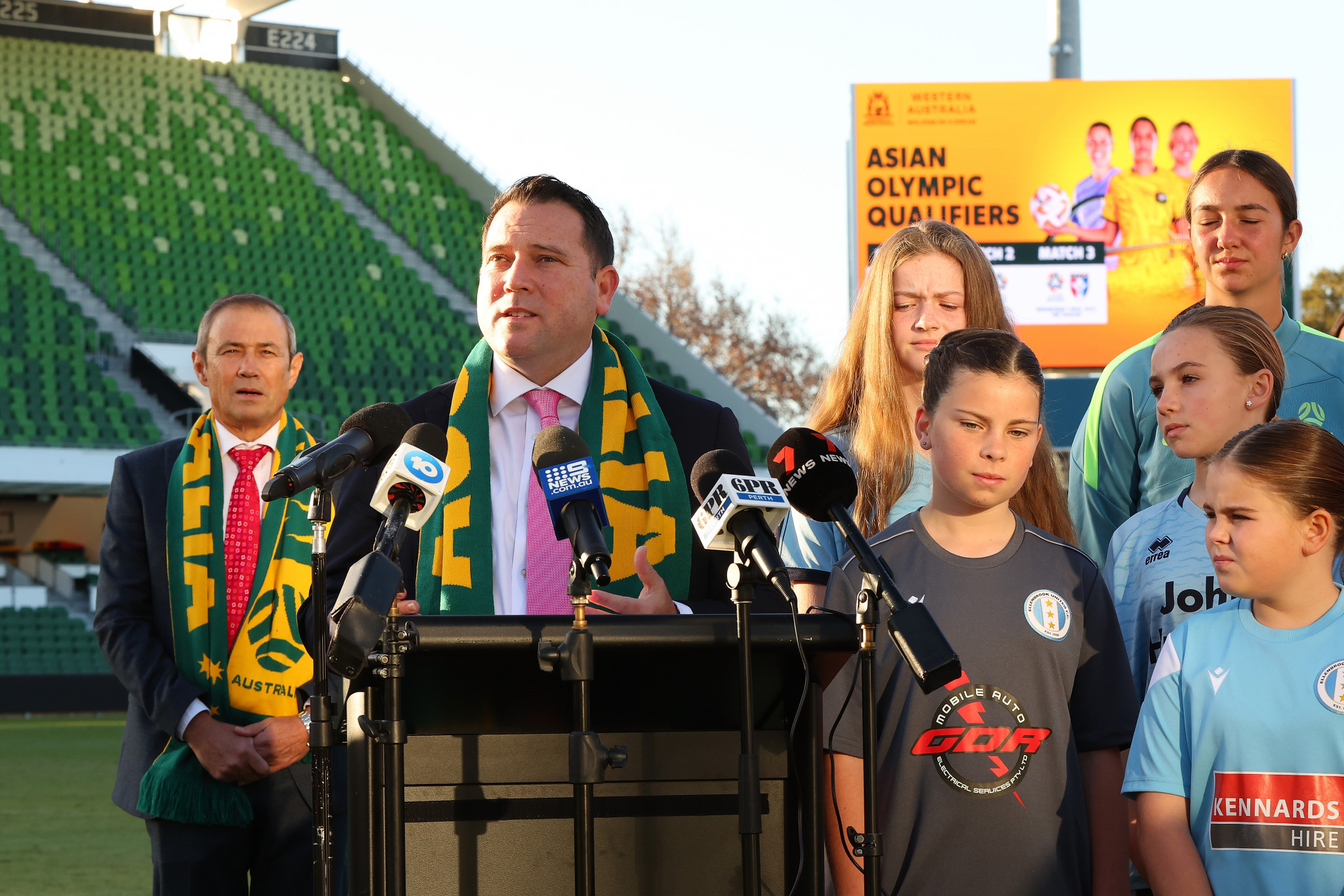 Football Australia chief executive James Johnson expressed his delight at Perth's hosting as it is also due to stage World Cup games later this year ©Getty Images
