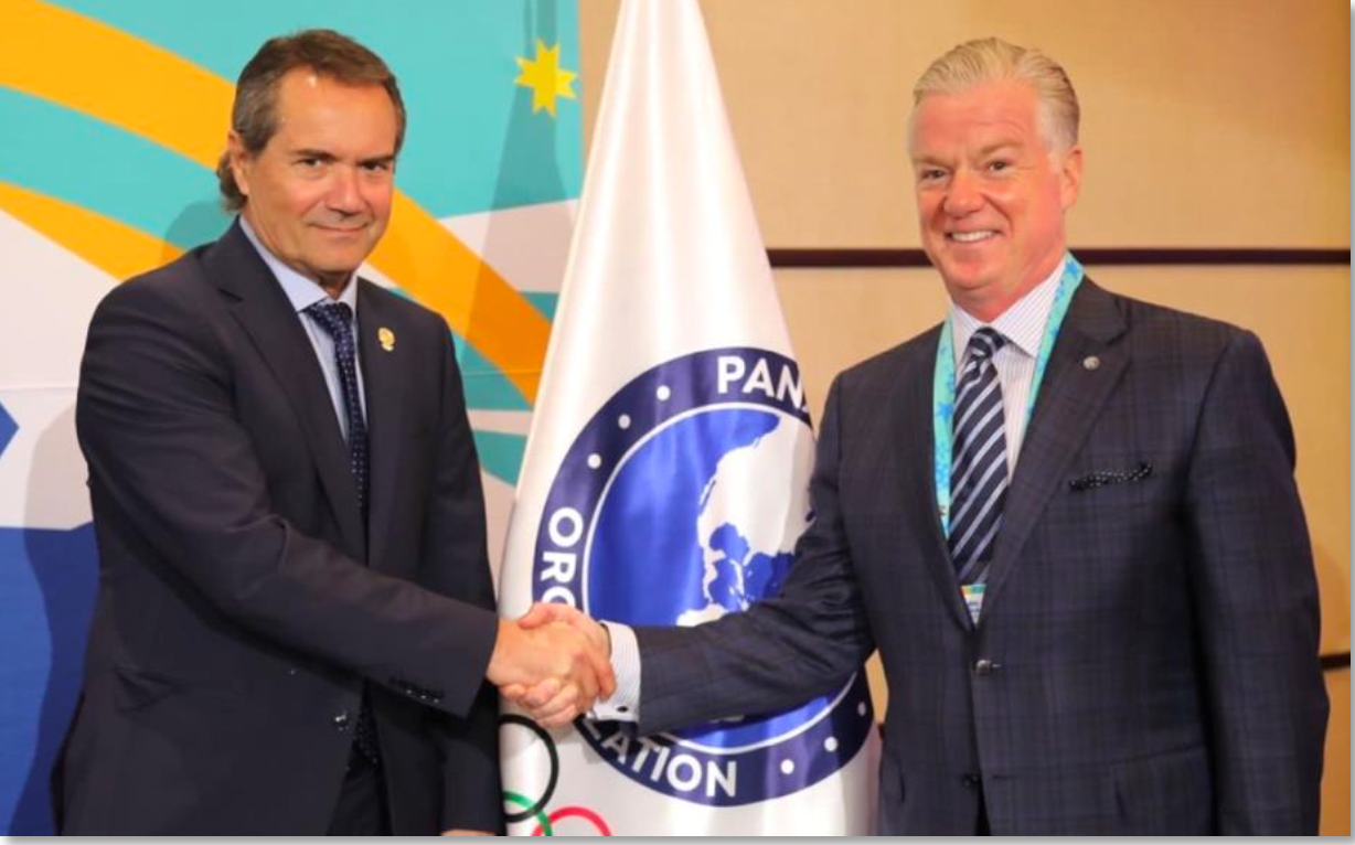 Panam Sports President Neven Ilic, left, and GEF chief executive Paul J. Foster are looking forward to the event ©GEF/Panam Sports