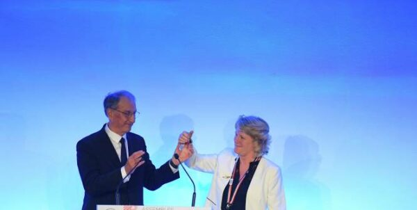 Denis Masseglia publicly welcomed Brigitte Henriques as his successor as CNOSF President in June 2021, but relations between them since have soured to the extent that she has threatened him with legal action ©CNOSF  