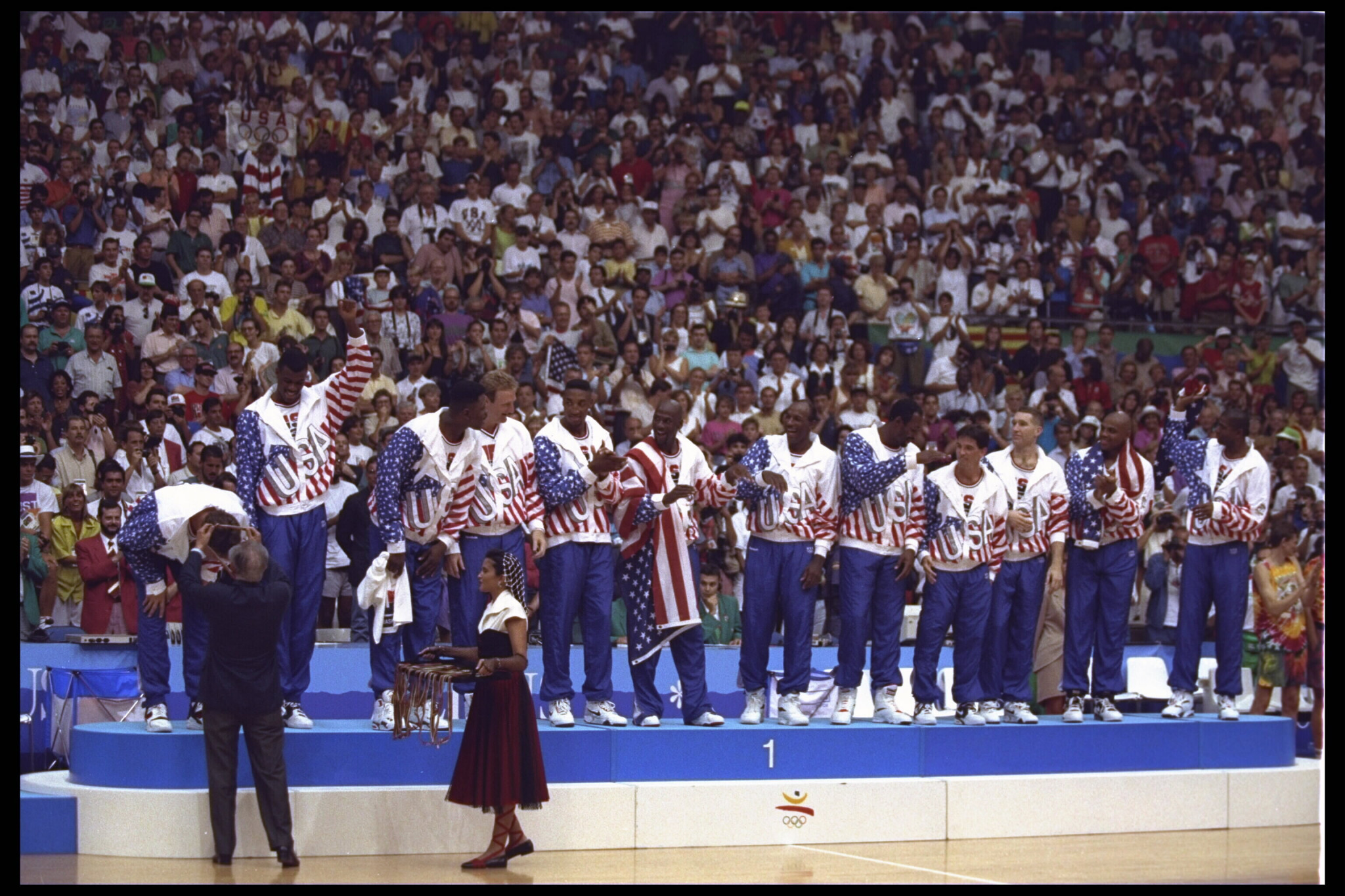 Items from the United States basketball team which won the Olympic men's gold medal has raised $5 million at auction ©Getty Images