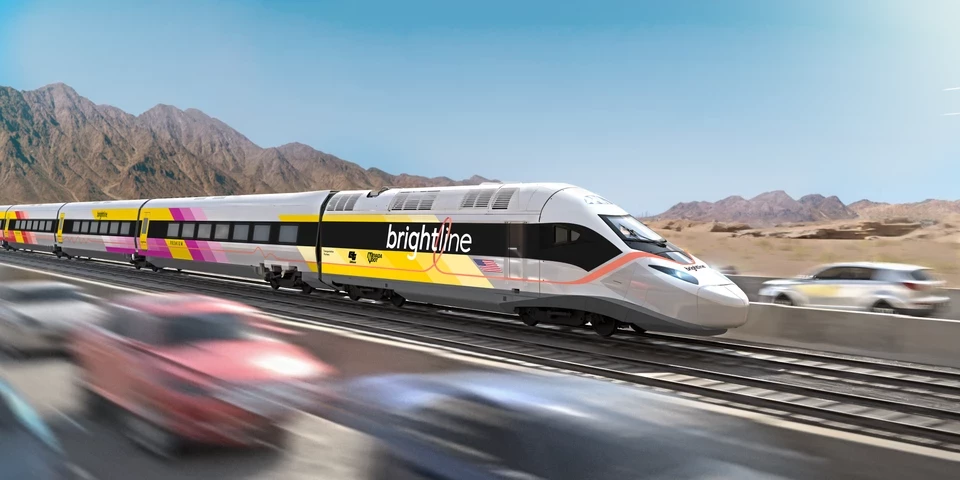Brightline Holdings hope to begin construction of its Las Vegas to Los Angeles line by the end of this year to finish in time for the 2028 Olympic Games ©Brightline Holdings