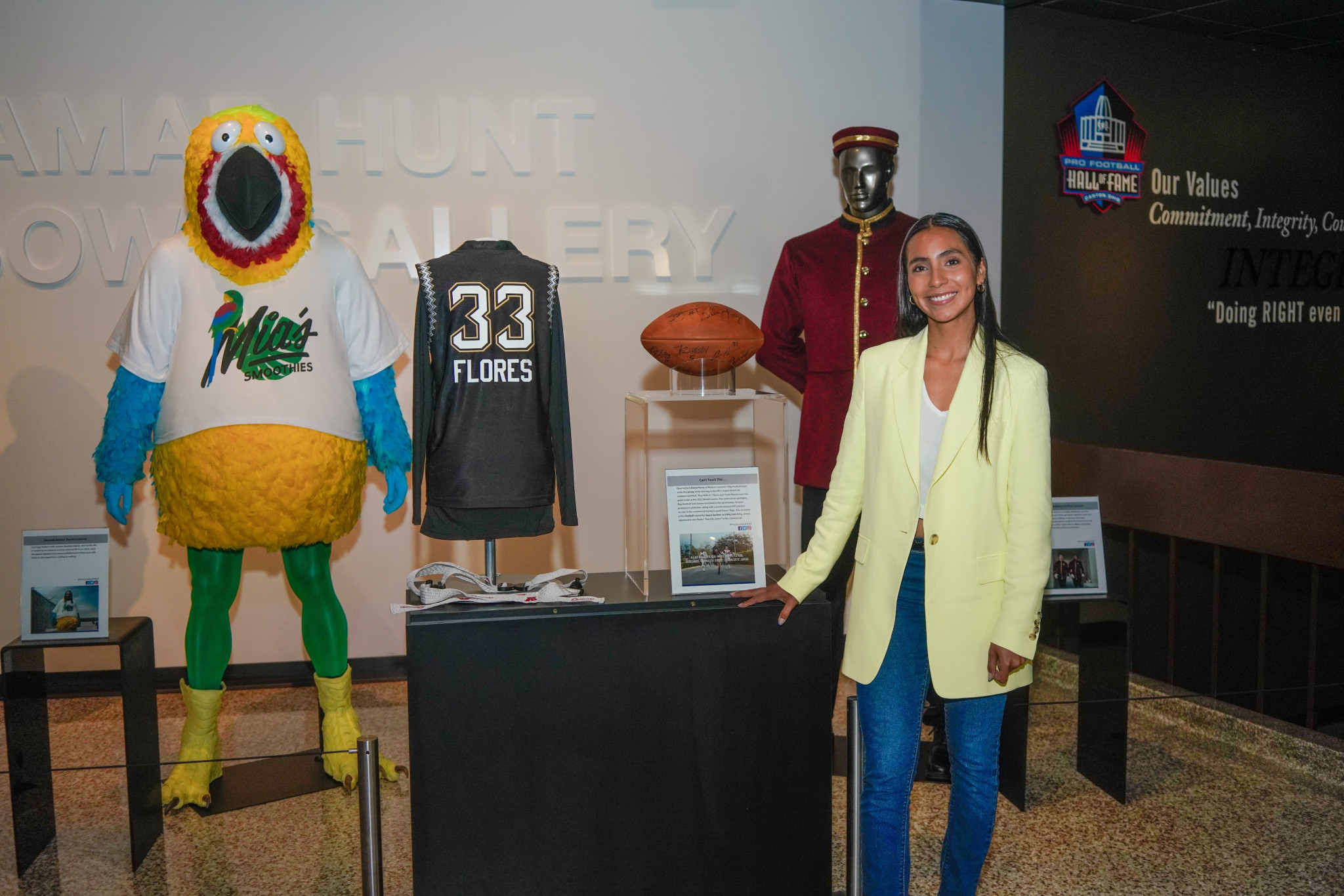 Mexico's Diana Flores is the first flag football player to feature in an exhibit at the Pro Football Hall of Fame in Canton ©NFL