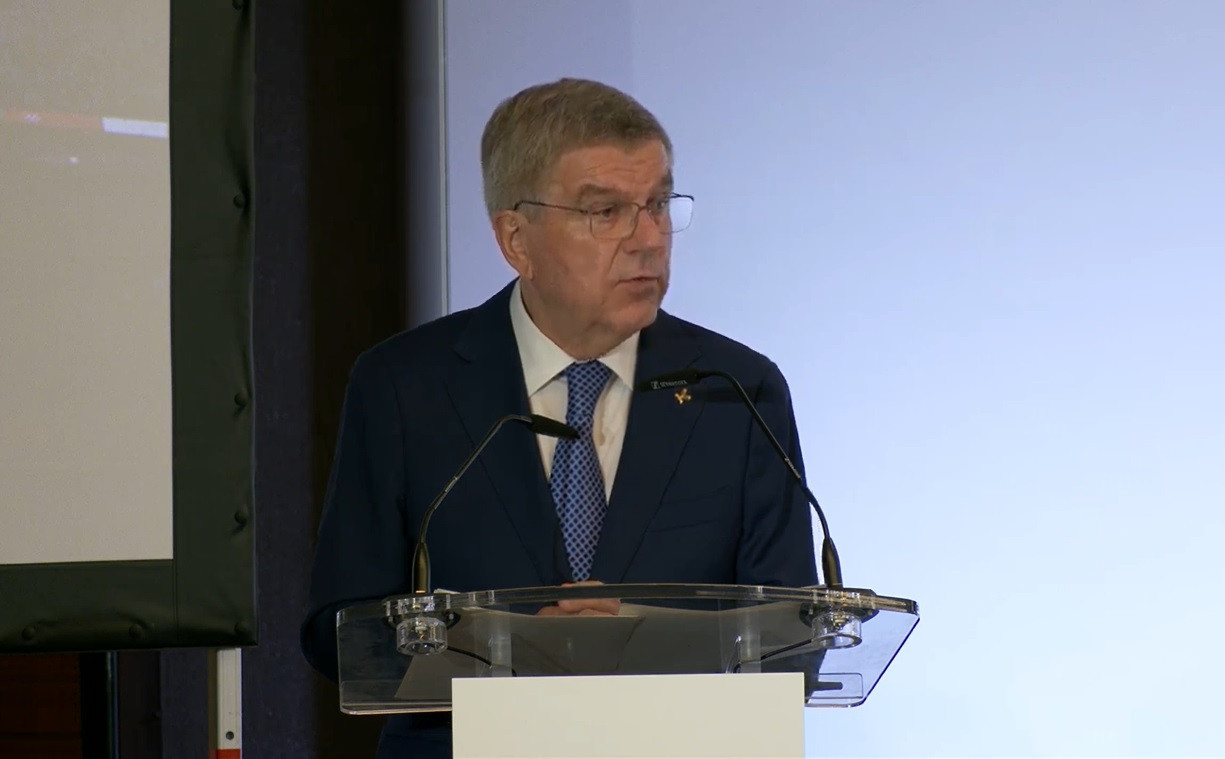 IOC President Thomas Bach praised International Federations for "successfully" delivering events featuring athletes from Russia and Belarus which, he claimed, demonstrated that "it can be done" ©ASOIF