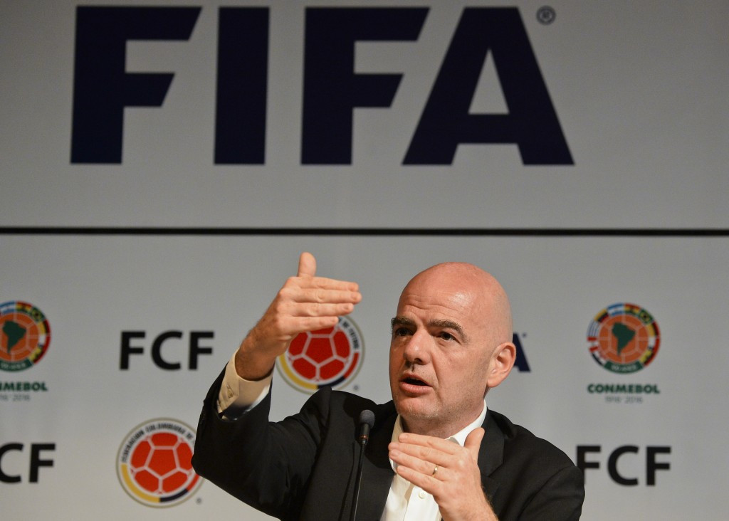 FIFA President Gianni Infantino had been dragged into the furore yesterday after his name appeared on documents uncovered in the Panama Papers during the time he worked at UEFA ©Getty Images