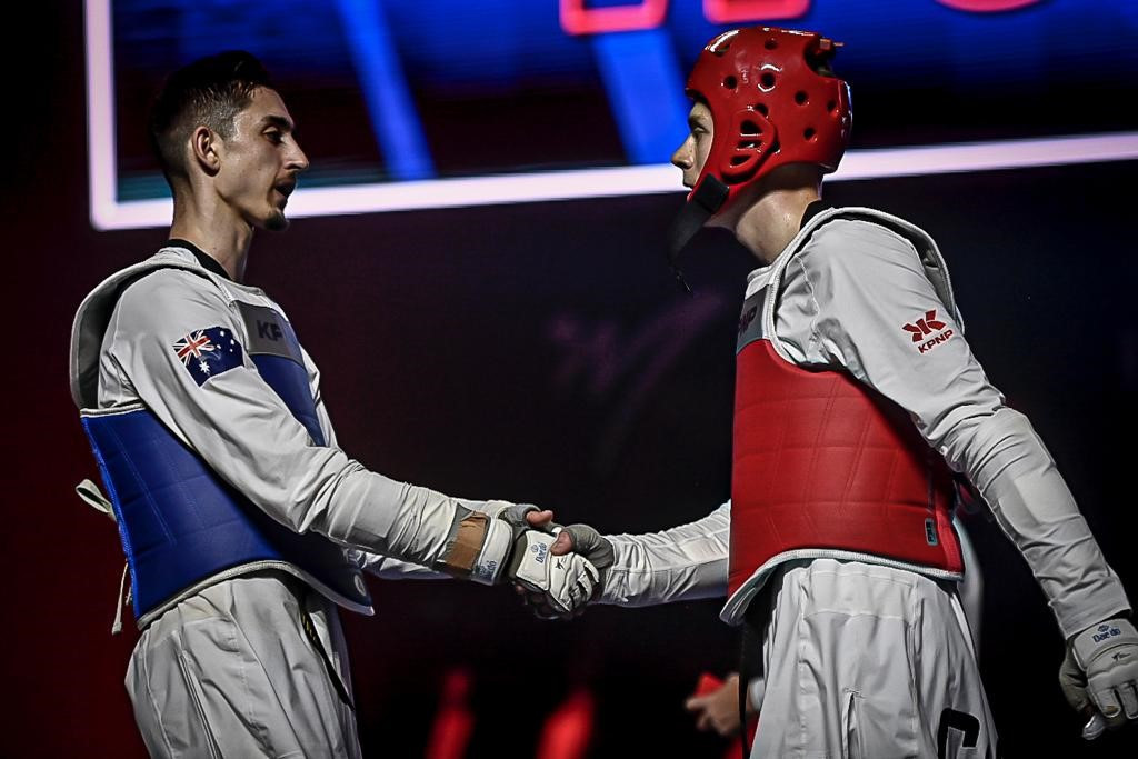 Sejranovic, left, enjoyed a fine run to the semi-finals before losing to Golubić, right ©World Taekwondo