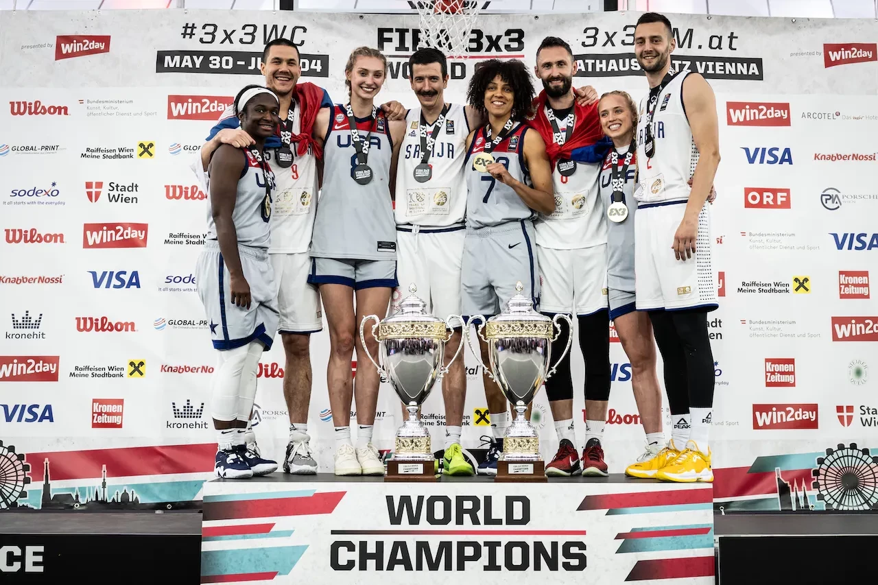 Serbia and the United States won the gold medals at the FIBA 3x3 World Cup ©FIBA
