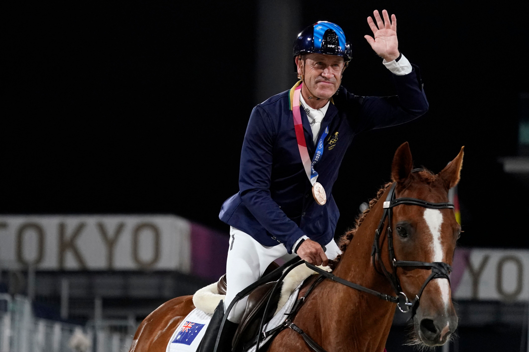 Andrew Hoy won a bronze medal in the individual eventing event at Tokyo 2020, as well as a silver as part of Australia's squad in the team competition ©Getty Images