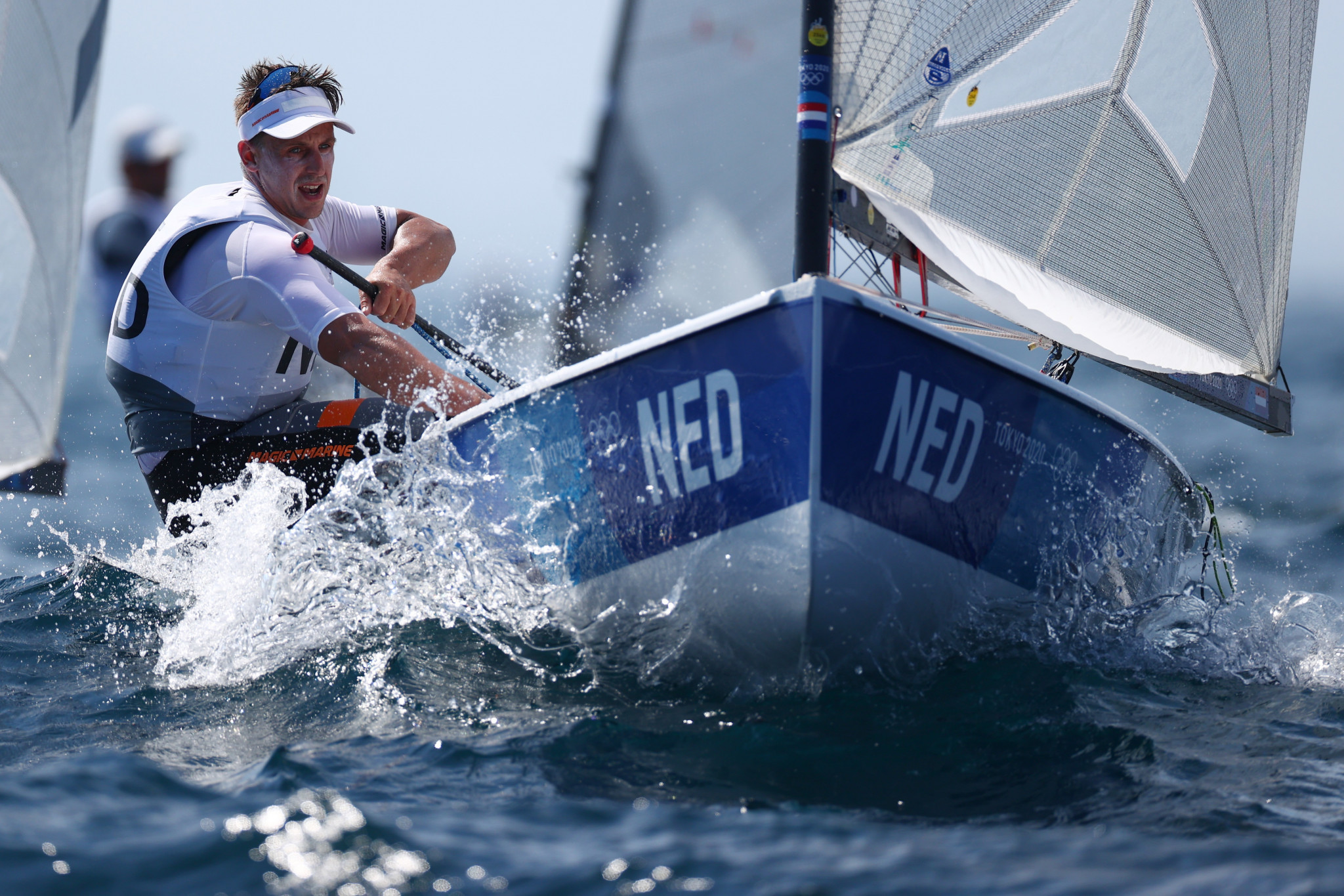 Nicholas Heiner represented The Netherlands in the men's finn class at Tokyo 2020, finishing fourth, but the discipline has been cut from the Olympic Games ©Getty Images