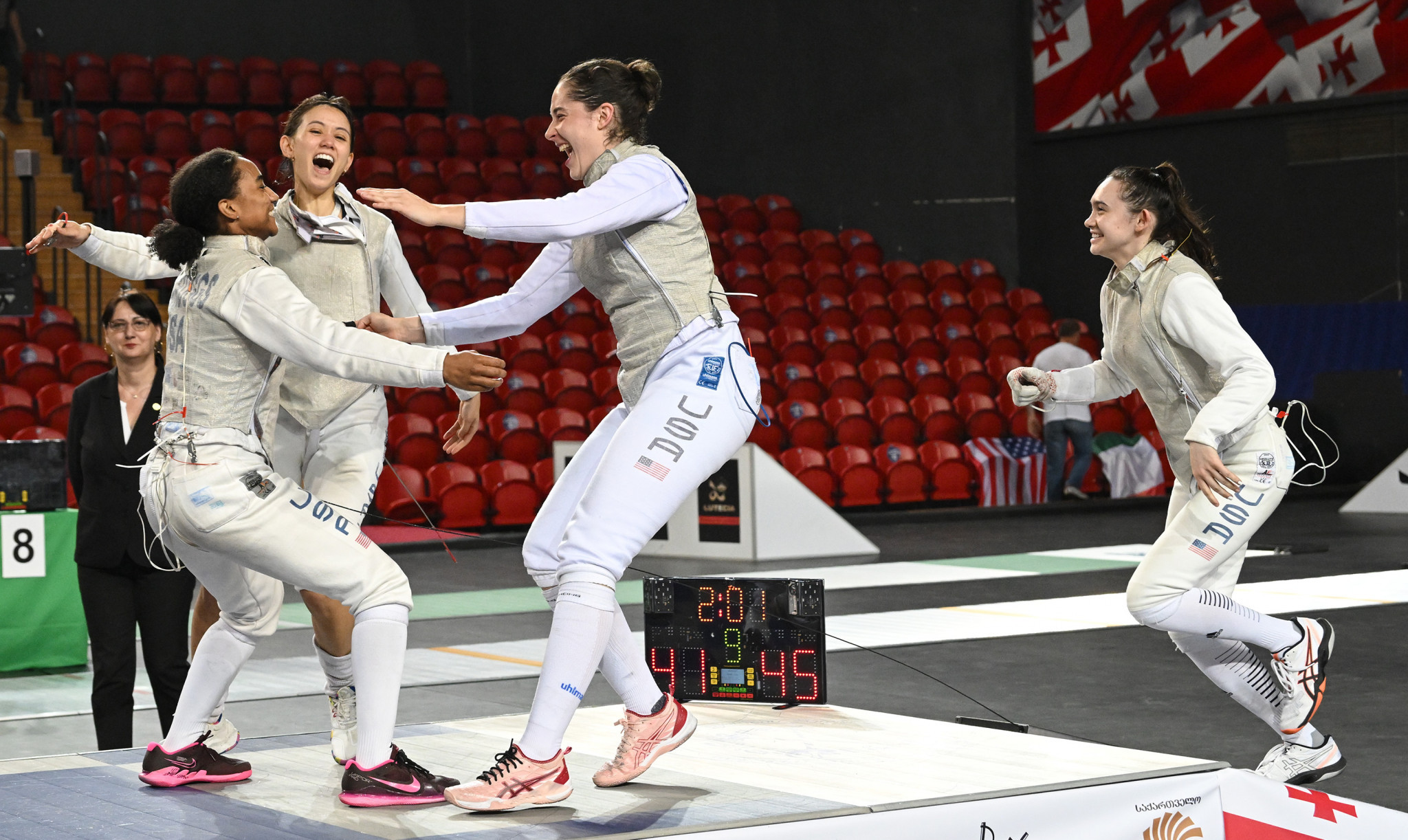 The United States won team foil honours in Tbilisi ©FIE