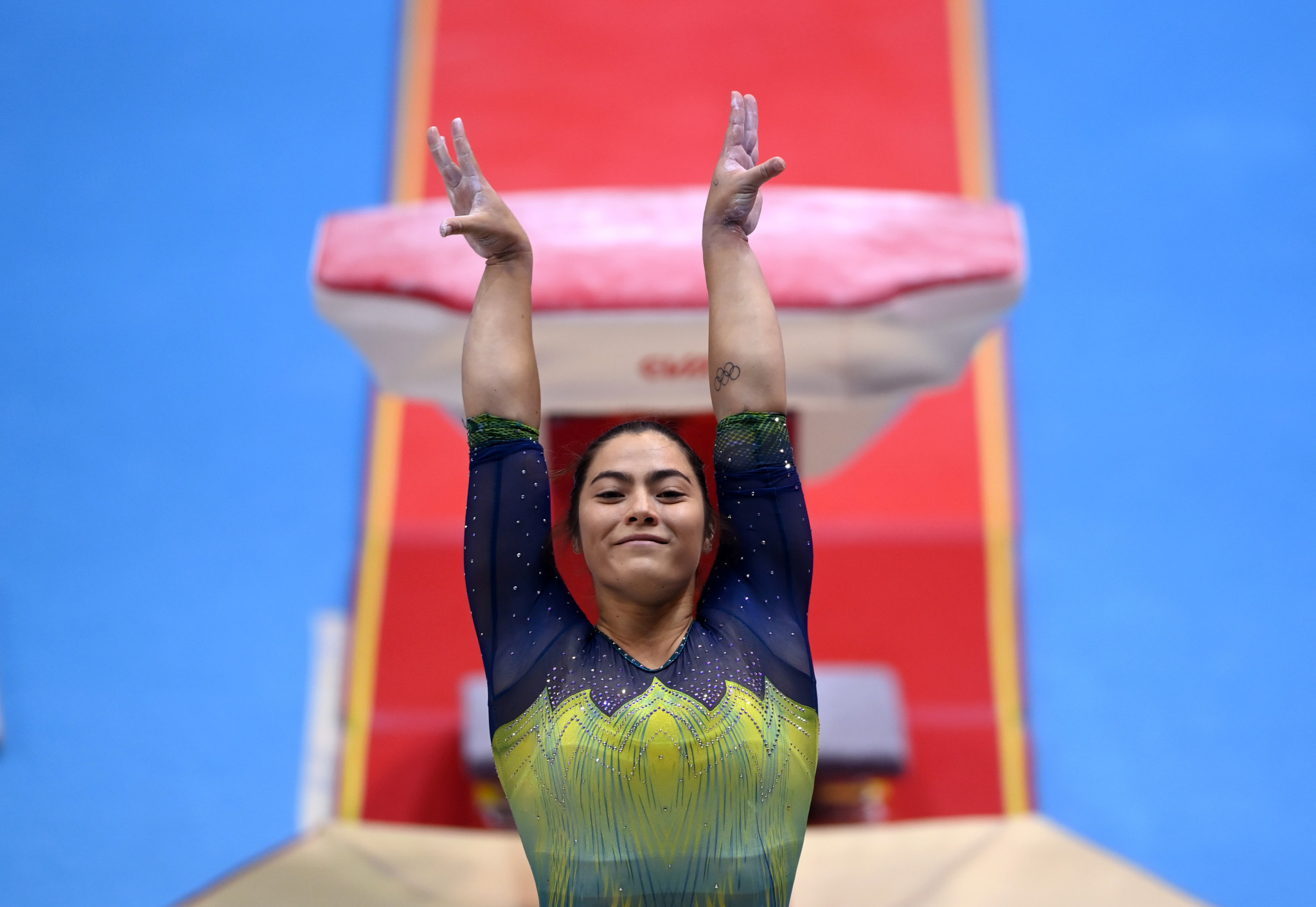 Australia's Georgia Godwin won gold in floor exercise and vault at the FIG World Challenge Cup in Tel Aviv ©Getty Images