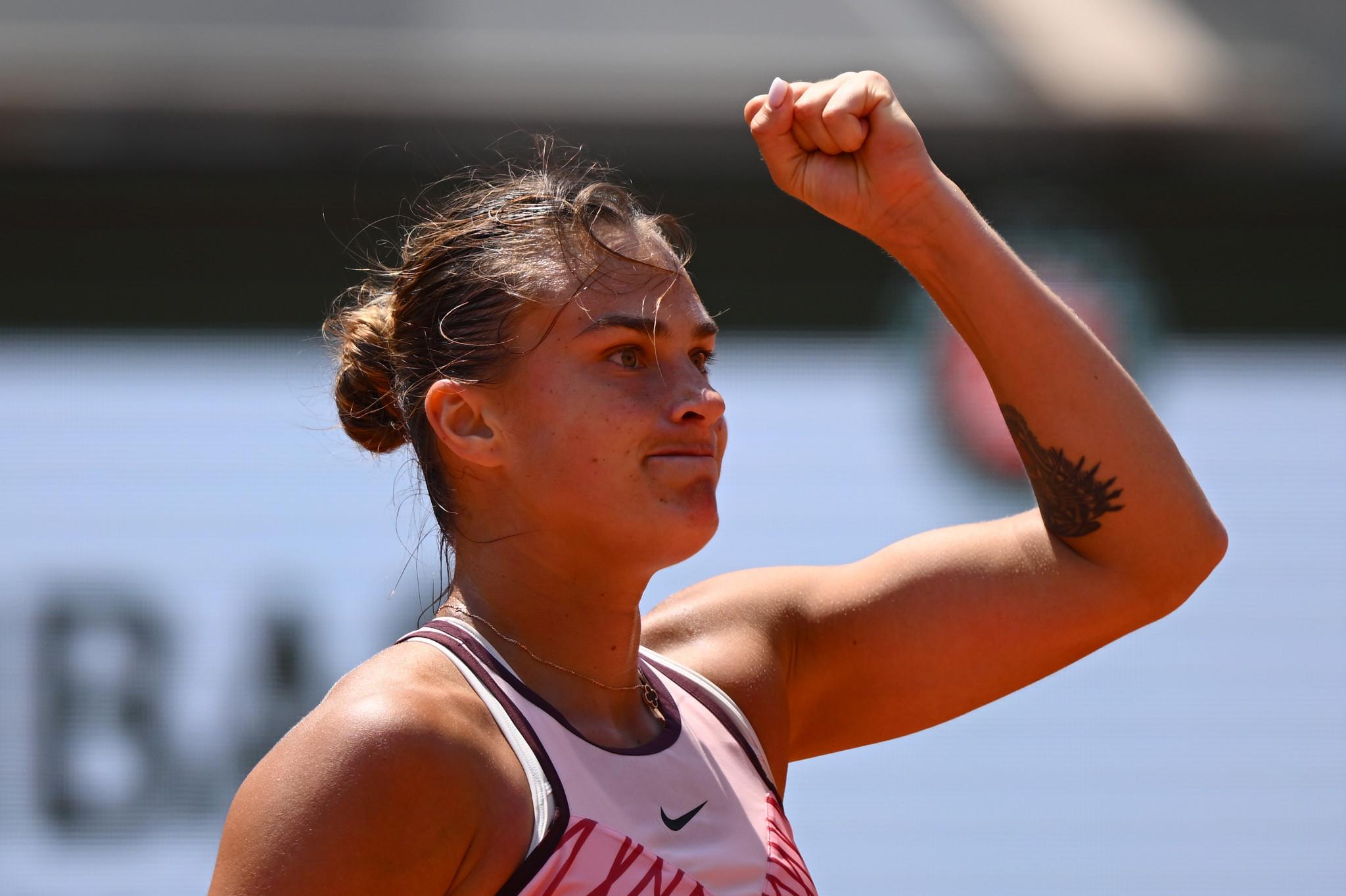 Aryna Sabalenka said she does not support Alexaner Luksahenko "right now" ©Getty Images