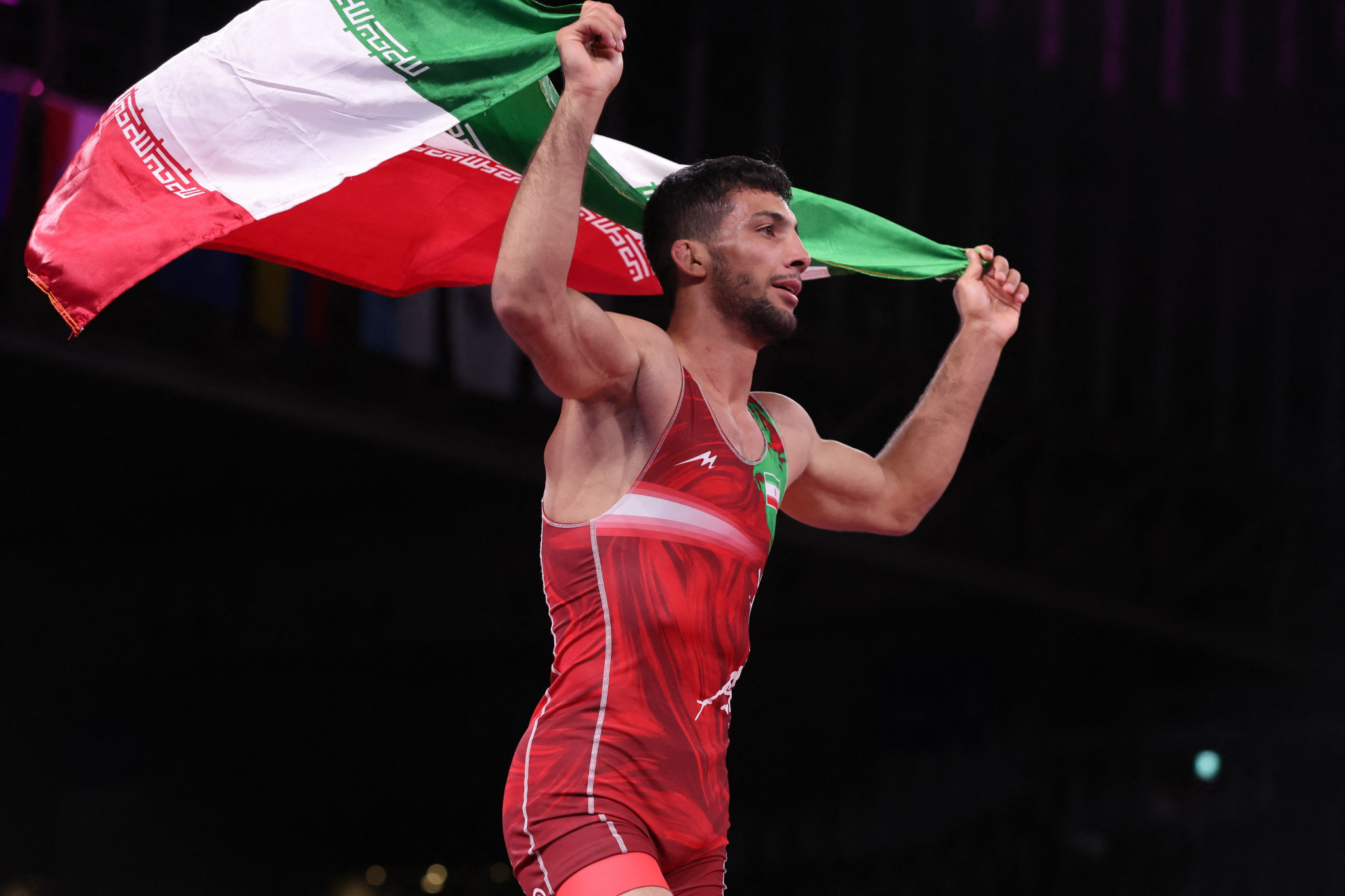 Mohammadreza Geraei won gold in the Greco-roman welterweight in Tokyo to become Iran's latest Olympic wrestling champion ©Getty Images 

