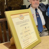Mick Leigh received notification of his ninth dan in time for his 90th birthday©Michael Leigh private collection