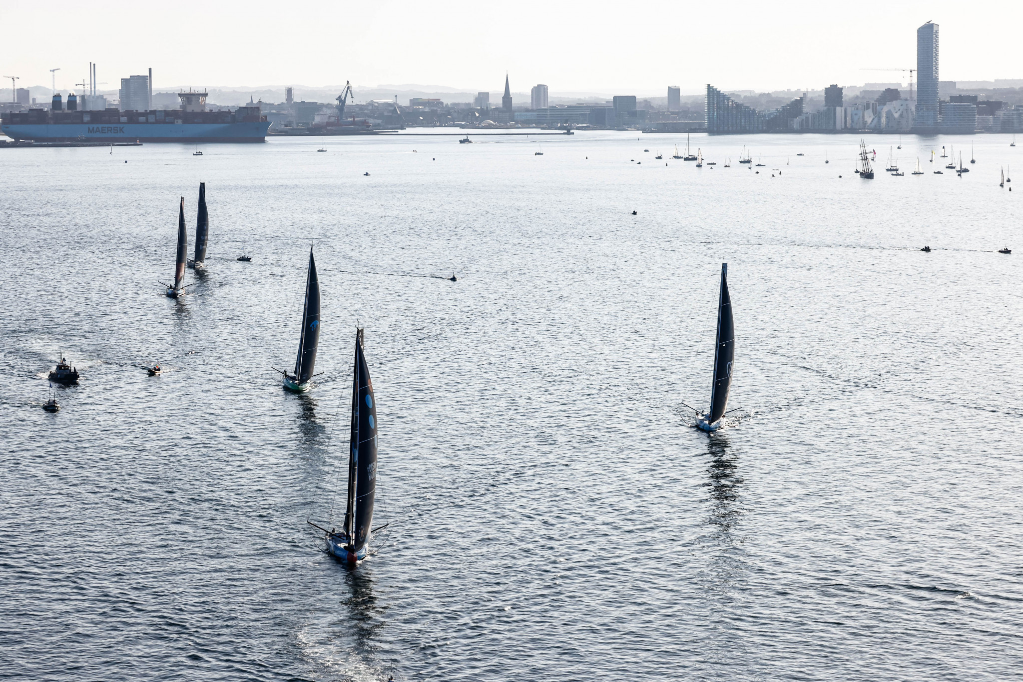 VO65 and IMOCA crews departed Aarhus in Denmark for The Hague in The Netherlands for the sixth leg of The Ocean Race ©The Ocean Race
