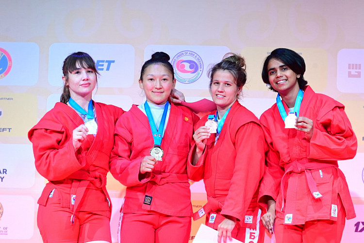 Four nations share women's combat titles at Asia and Oceania Sambo Championships