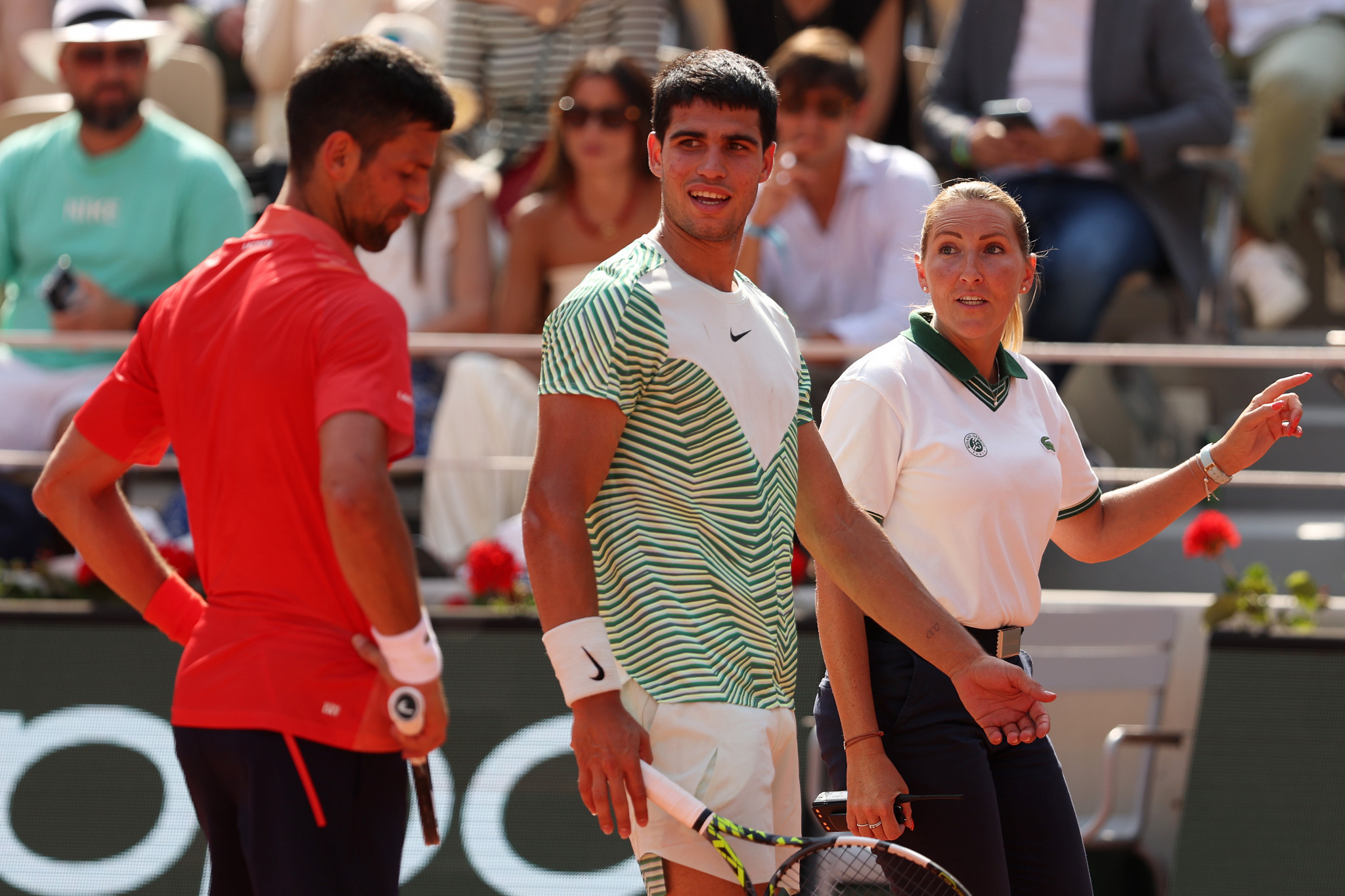 Djokovic one match from Grand Slam record after beating cramp-hit Alcaraz at French Open