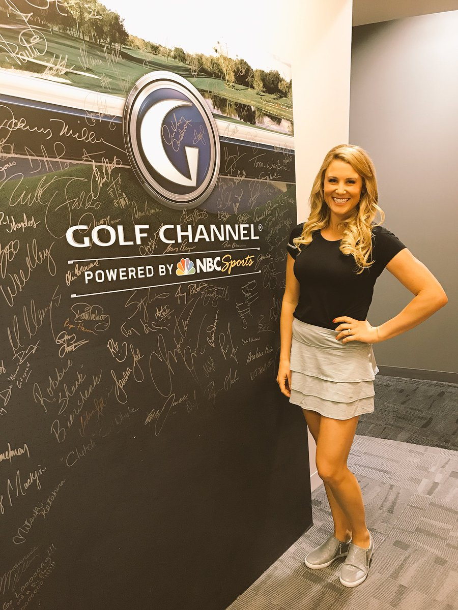 Golf Channel presenter Amanda Blumenherst was winner of the Dinah Shore Trophy in 2008 and 2009 while studying at Duke University ©Twitter