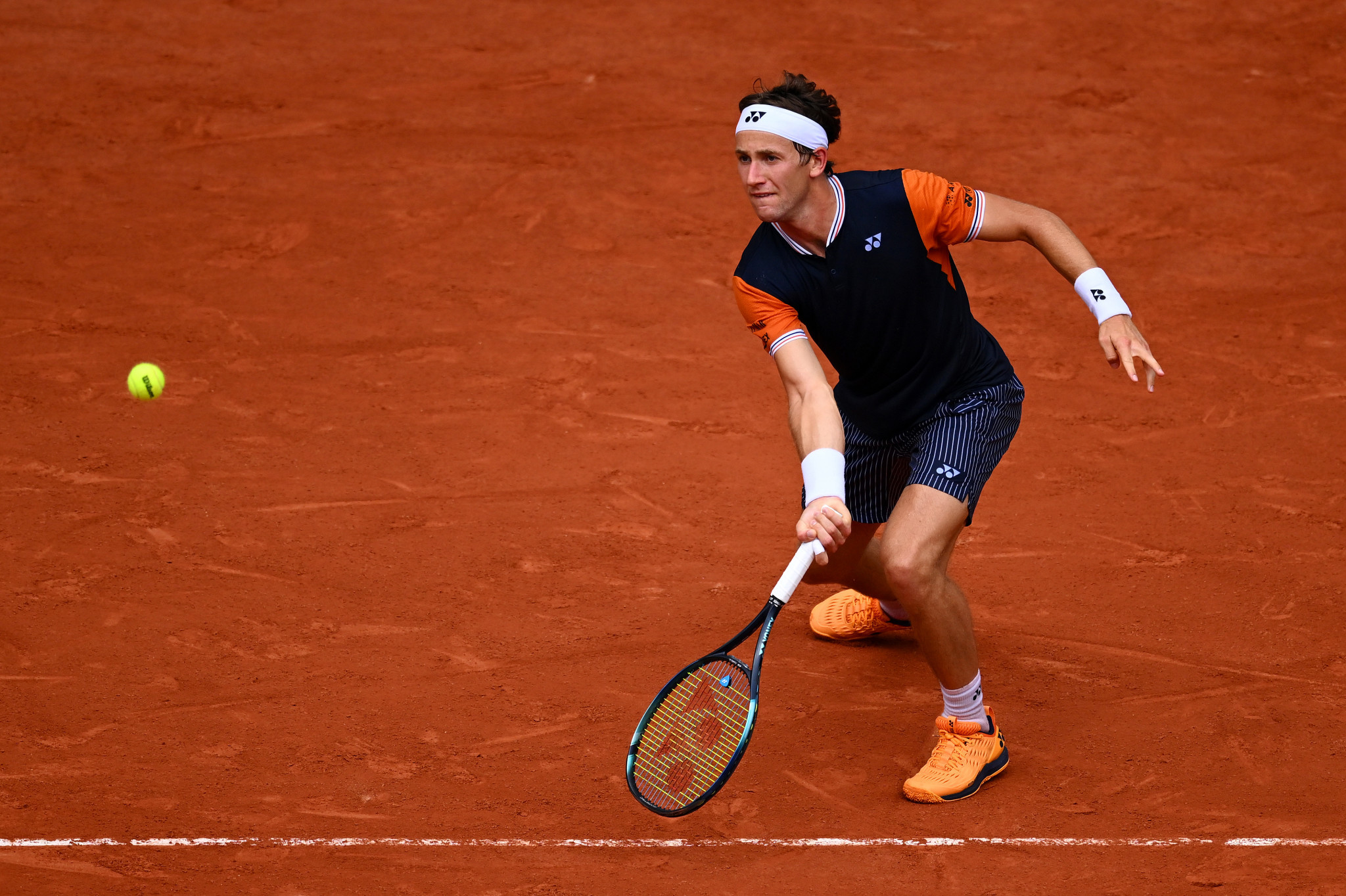 Casper Ruud finished runner-up in the French Open men's singles tournament for the second year in a row ©Getty Images