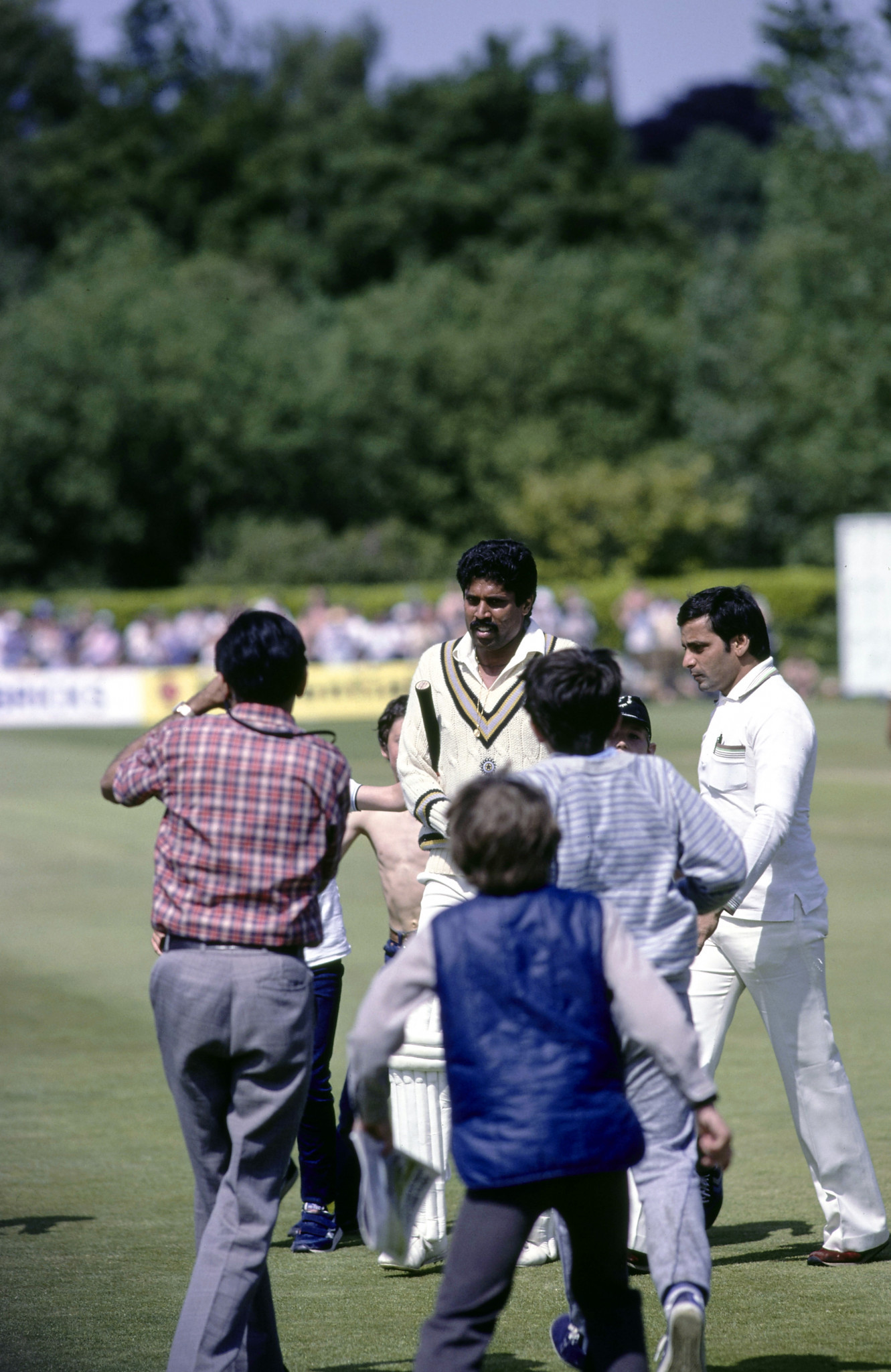 There were a few Indian fans in Tunbridge Wells to congratulate Kapil Dev after his 175 ©Getty Images