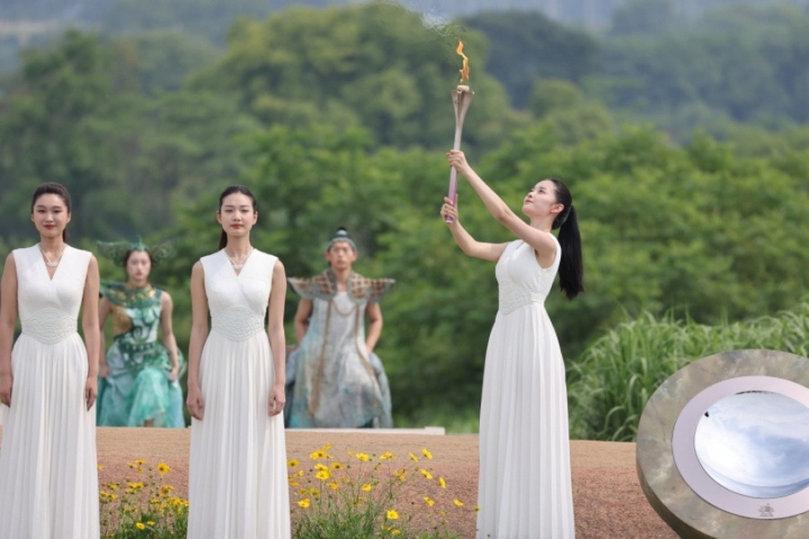 Flame lit for Hangzhou 2022 Asian Games with 100 days to go