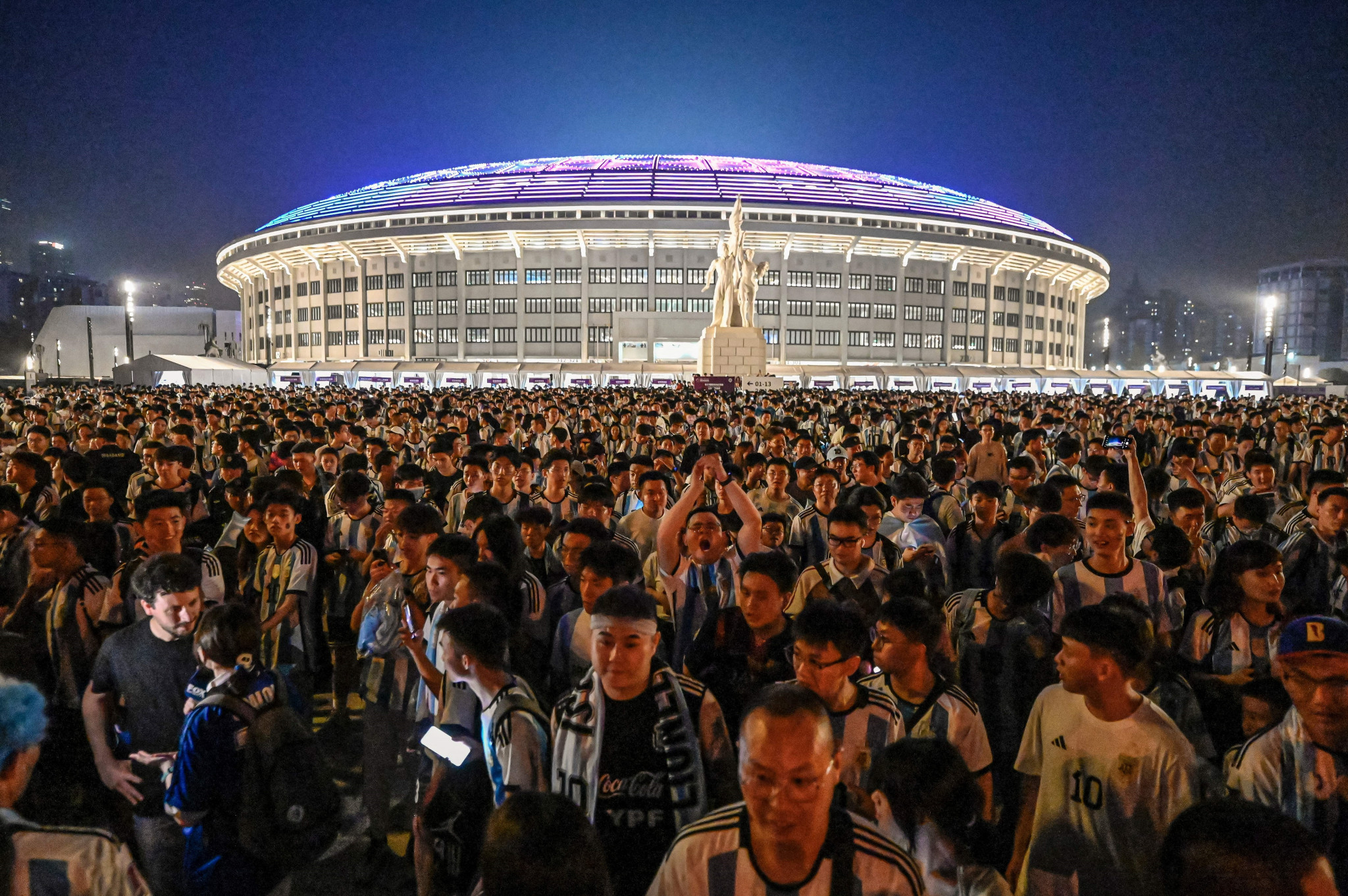 Thousands of fans packed out the Workers' Stadium in Beijing but several Australian journalists are said to have been denied visas to travel to the Chinese city ©Getty Images