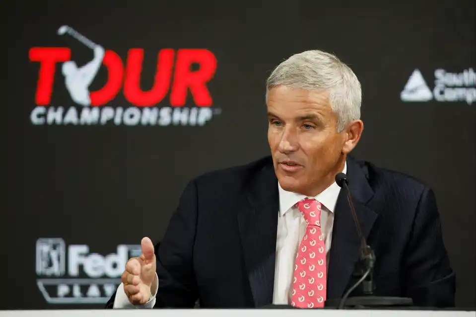 PGA Tour commissioner Jay Monahan has come under increasing pressure to provide details of the deal with the Saudi Arabian Public Investment Fund ©Getty Images