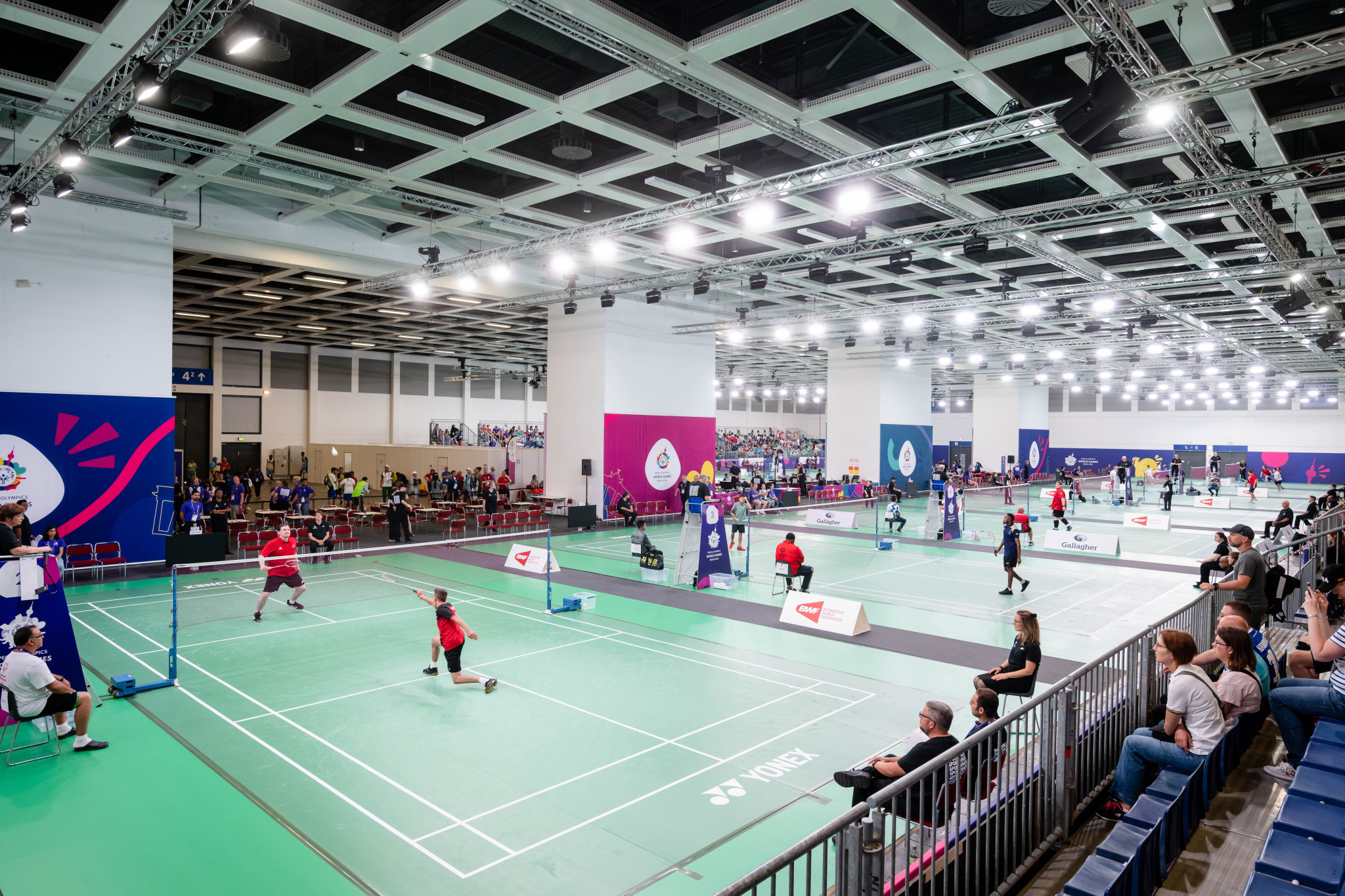 Badminton was among the sports that began today with divisioning at the Messe Berlin ©Special Olympics World Games Berlin 2023