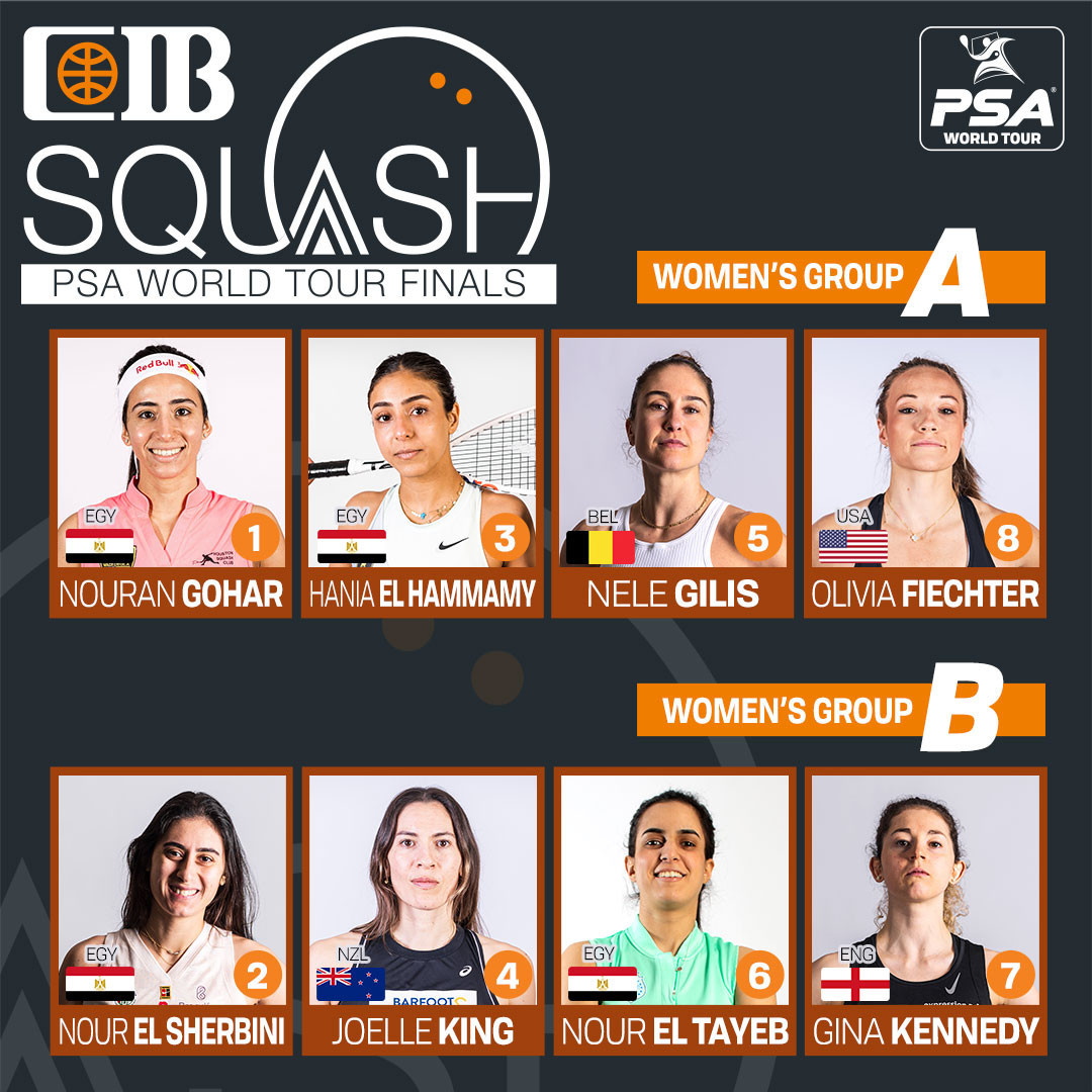 The women's tournament also features the top eight players in the standings ©PSA