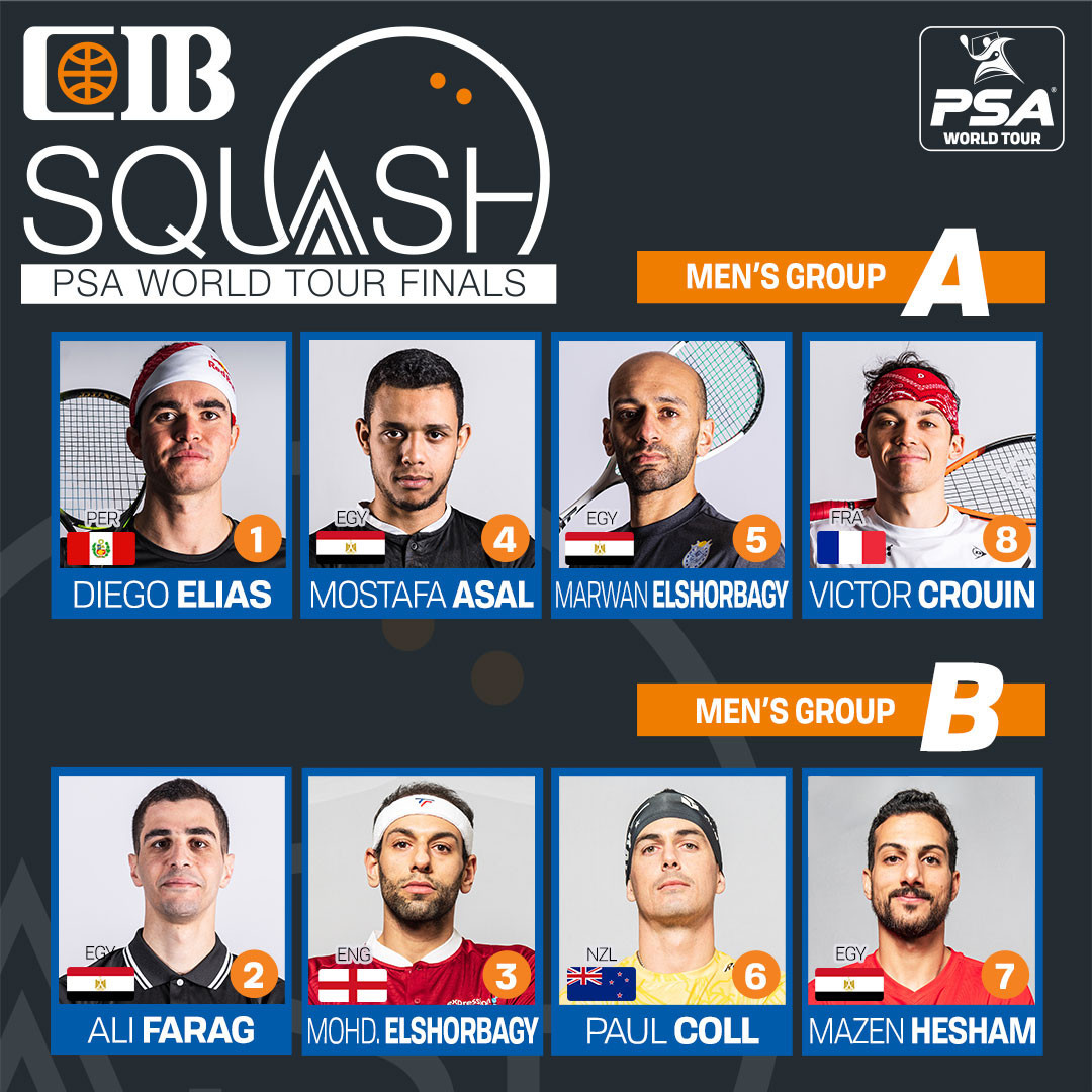 The men's groups for the event in Cairo ©PSA