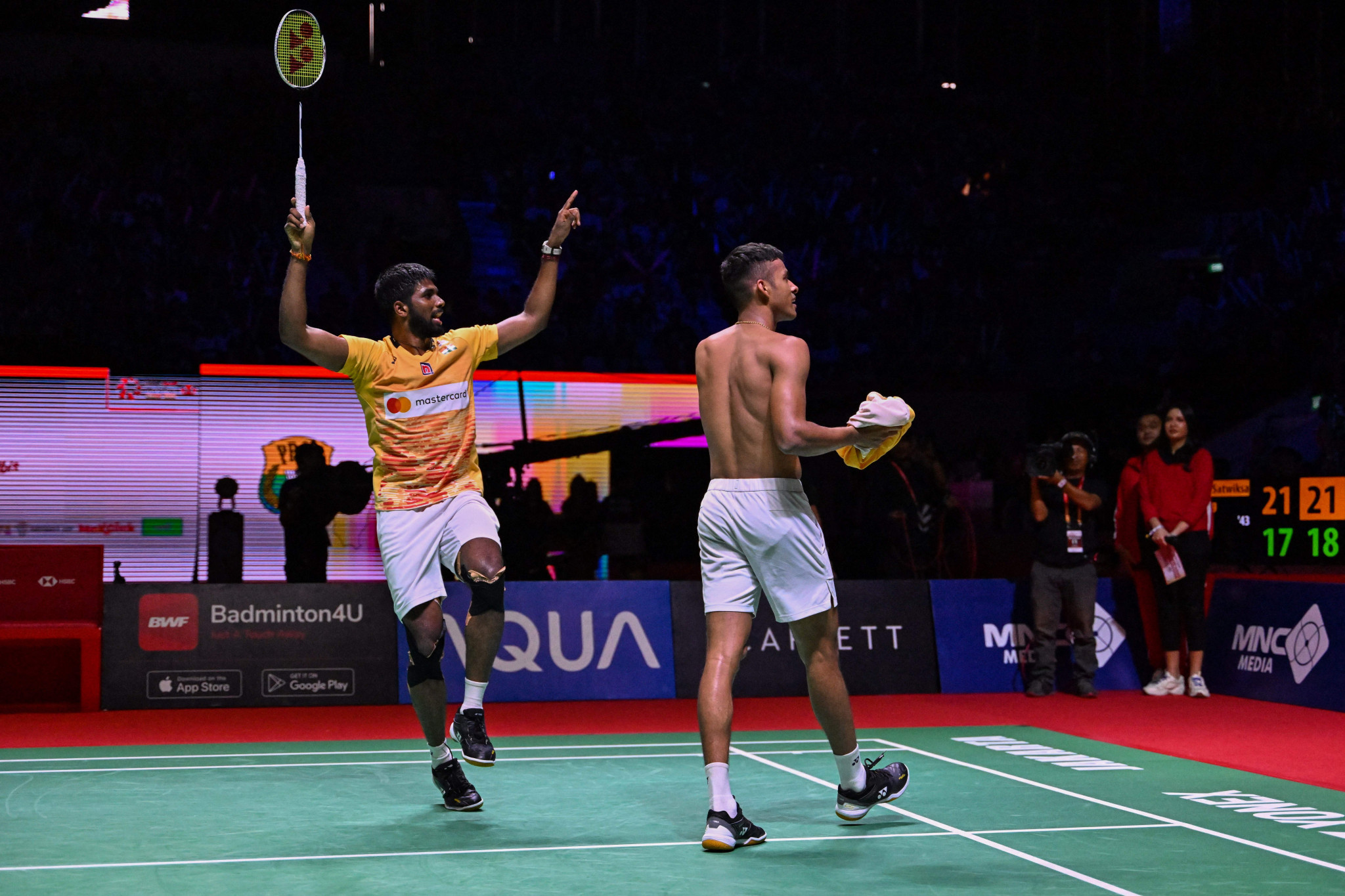Satwiksairaj Rankireddy and Chirag Shetty were the first Indians to win a BWF 1000 series doubles title ©Getty Images