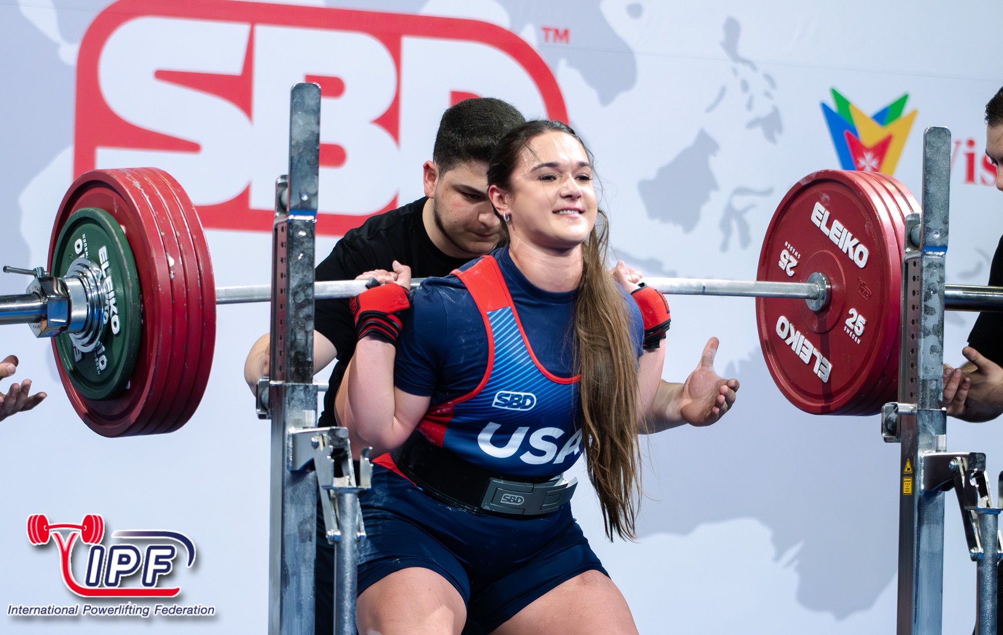 Amanda Lawrence came out on top in the women's 84kg class for the United States ©IPF