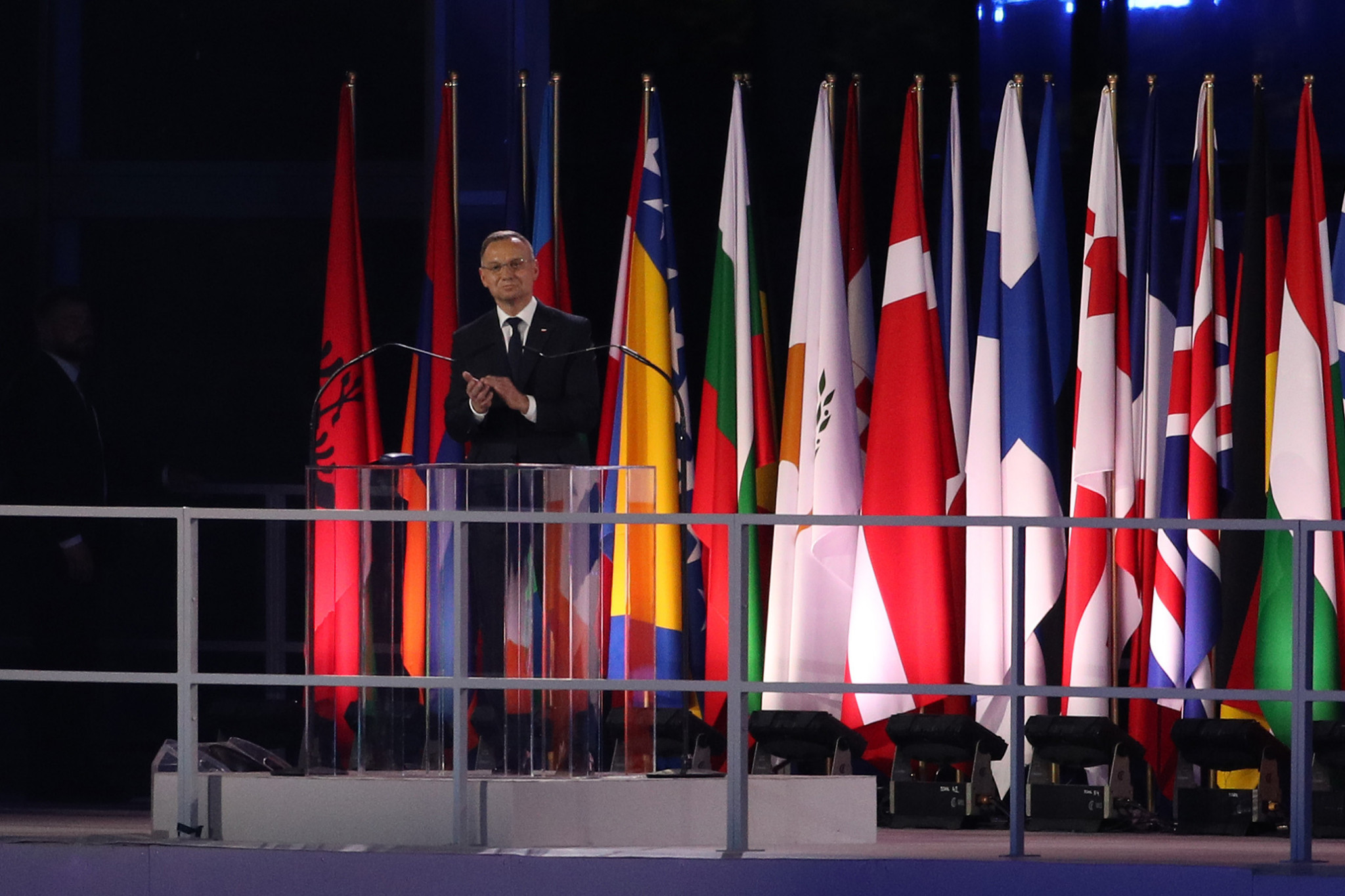 Polish President  faced some hostility as he made his way to the stage to open the European Games ©Kraków-Małopolska 2023