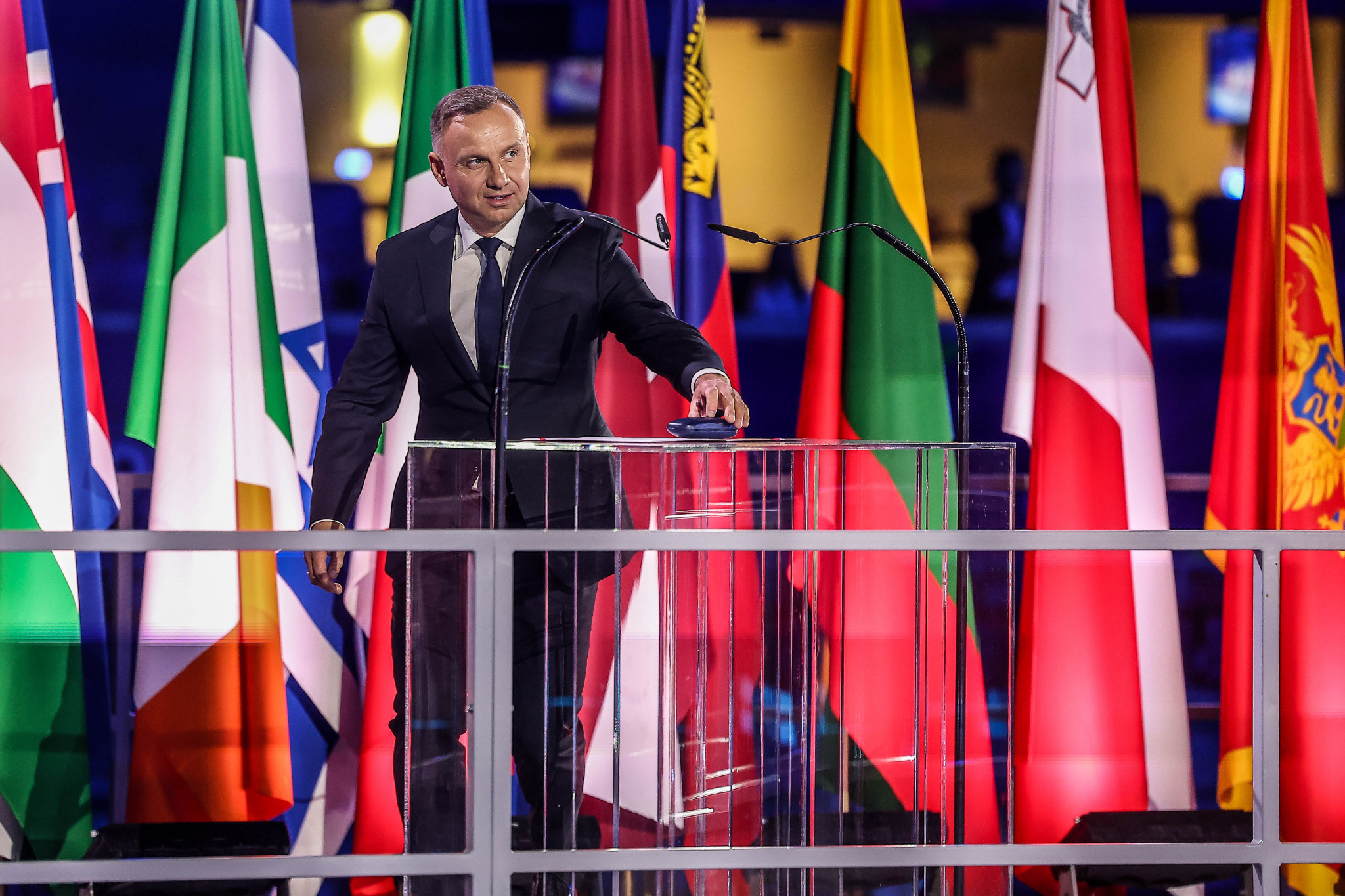 Polish President Polish President Andrzej Duda had also faced some boos before officially opening the European Games ©Kraków-Małopolska 2023