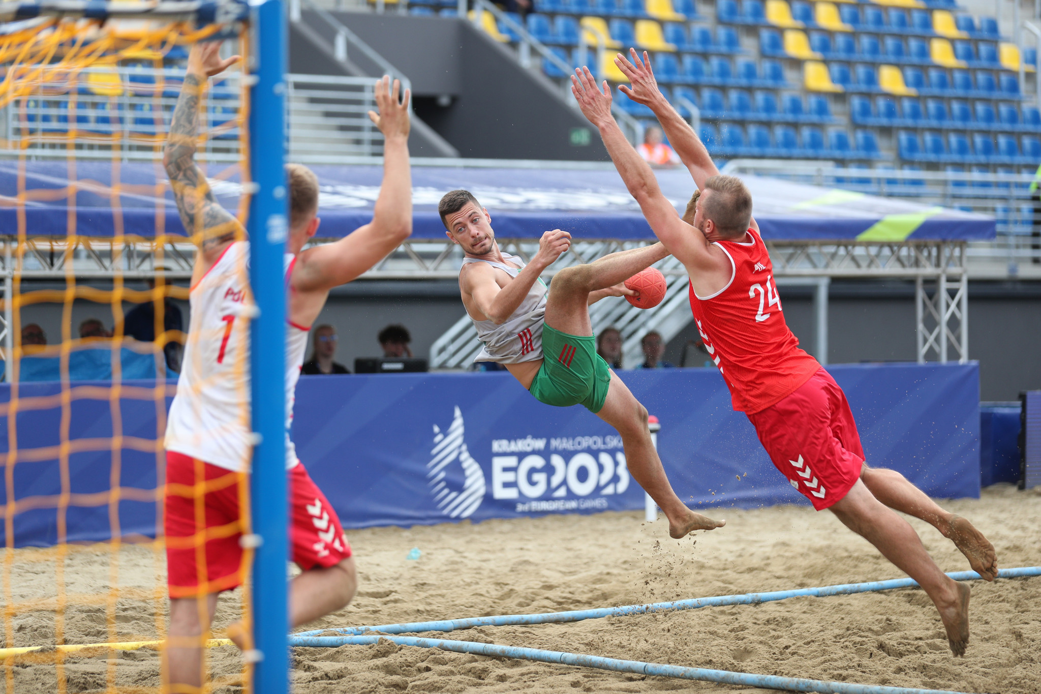 Competition is already underway in six of the 29 sports including beach handball ©Kraków-Małopolska 2023