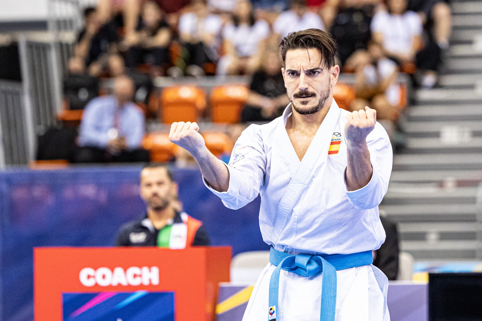 Spain won both karate kata gold medals, including through Damián Quintero in the men's event ©Kraków-Małopolska 2023