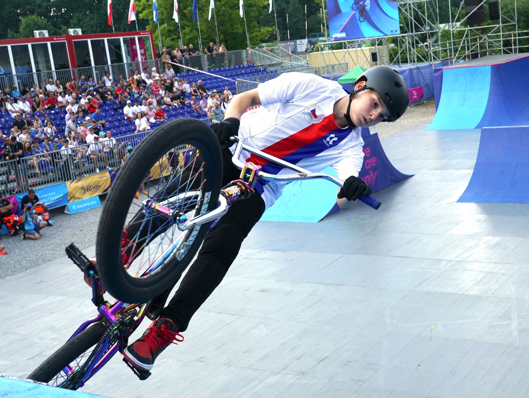 Iveta Miculyčová of the Czech Republic was the winner of the women's BMX freestyle event ©Getty Images
