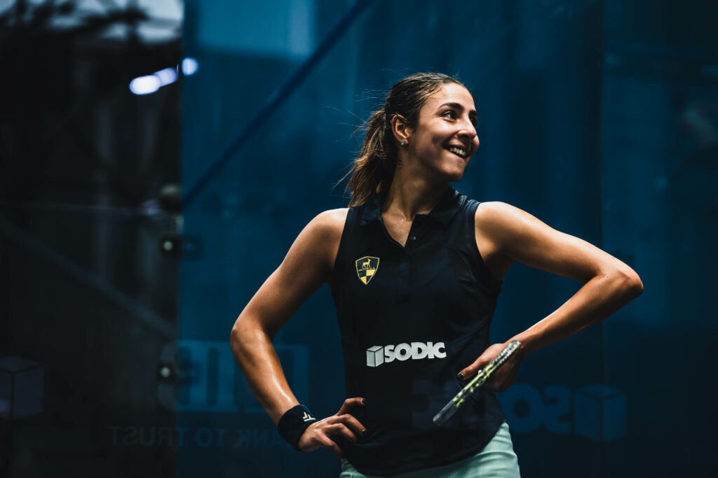 Hania El Hammamy topped Group A to qualify for the PSA World Tour Finals knockout rounds ©PSA