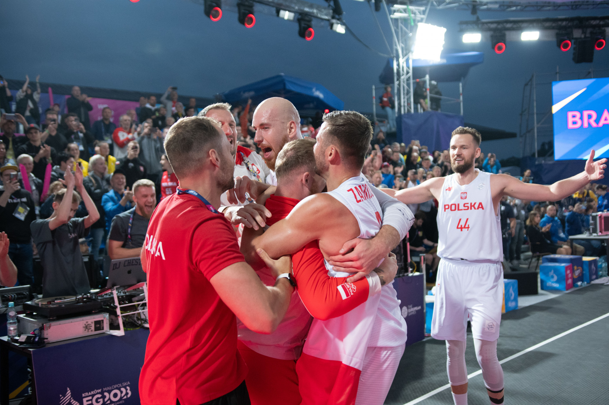 Poland's men celebrated a bronze on the final day of 3x3 basketball matches at the European Games ©Kraków-Małopolska 2023
