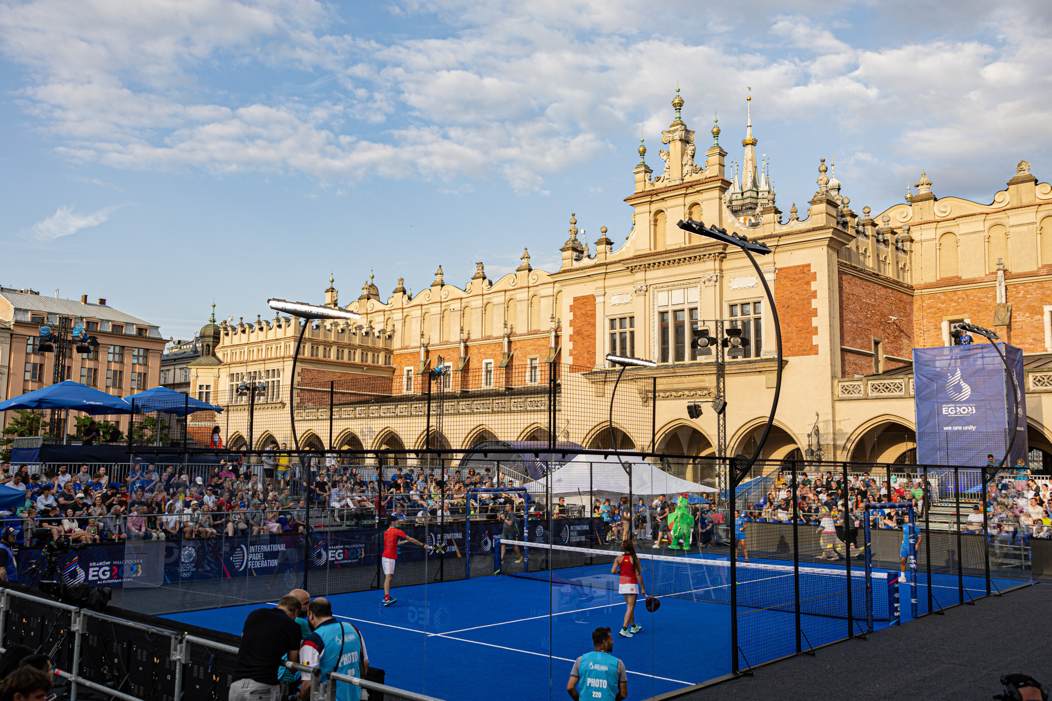 Padel and teqball on Kraków's Main Square have been among the highlights for the European Games ©Kraków-Małopolska 2023