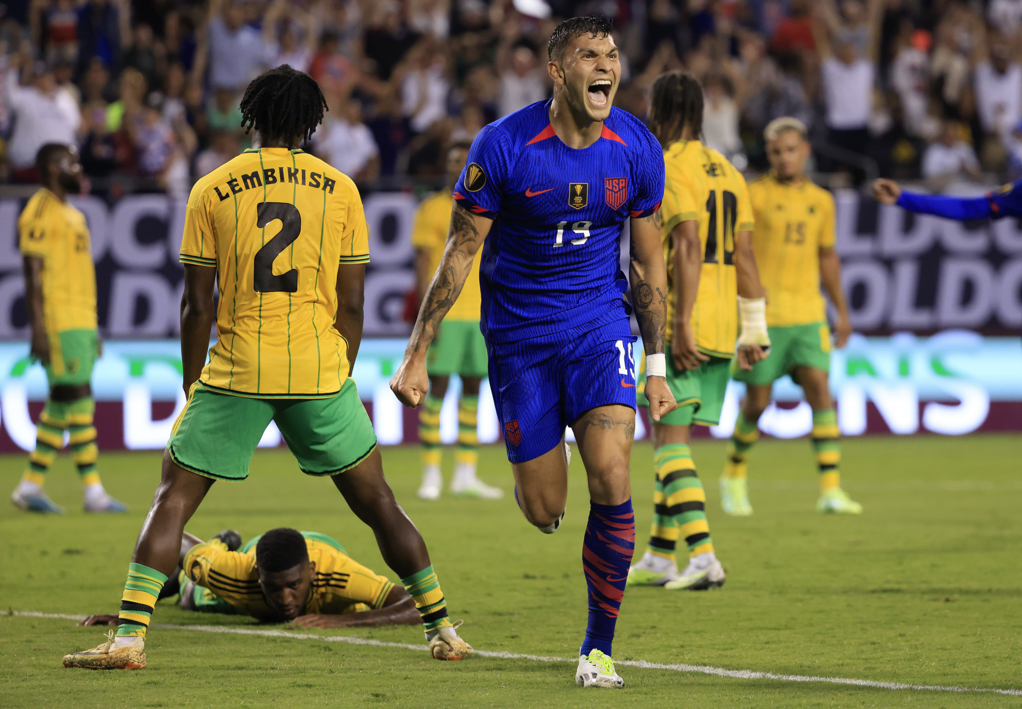 Brandon Vazquez came to the United States' rescue with a 97th minute strike to secure a point against Jamaica ©Getty Images