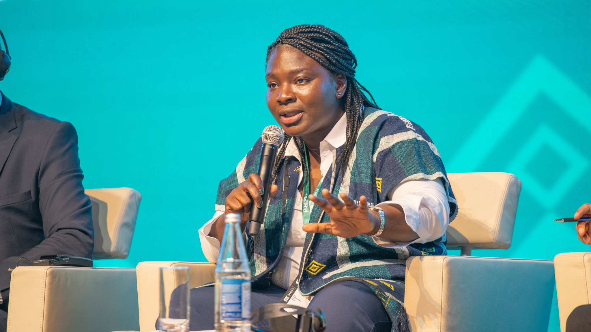 Andrea Dirabou, captain of the Ivory Coast women's rugby union team, spoke about the barriers facing women in sport ©Baku 2023
