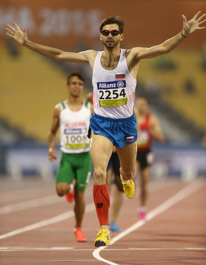 Russian world champion Egor Sharov struck gold in the men’s T11/12/13/20/38 800 metres event on the opening day of the IPC Athletics Grand Prix in Grosseto, Italy ©Getty Images