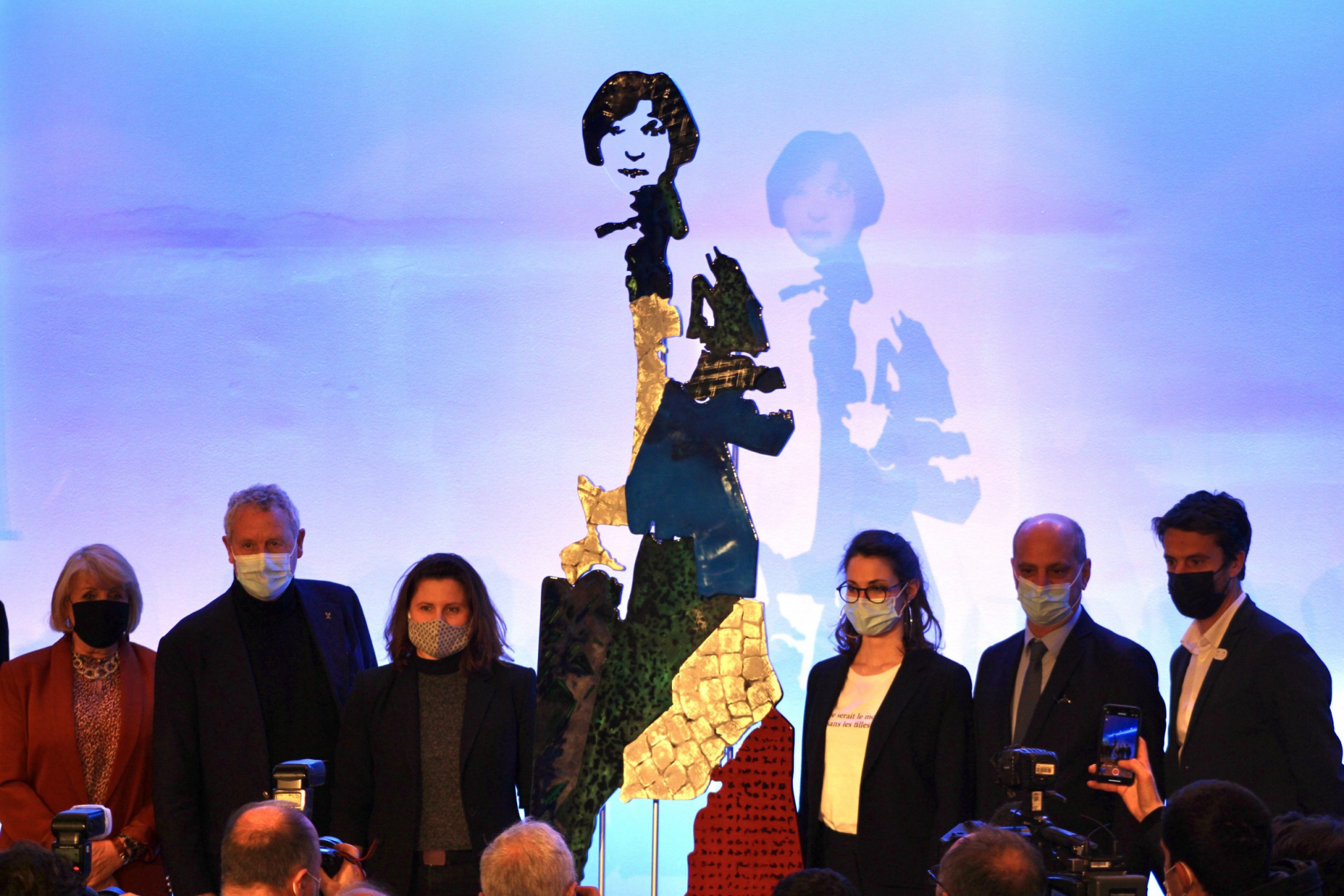 The unveiling of a statue celebrating women's sport pioneer Alice Milliat at the headquarters of the CNOSF in Paris was the initiative of  Emmanuelle Bonnet-Oulaldj ©CNOSF