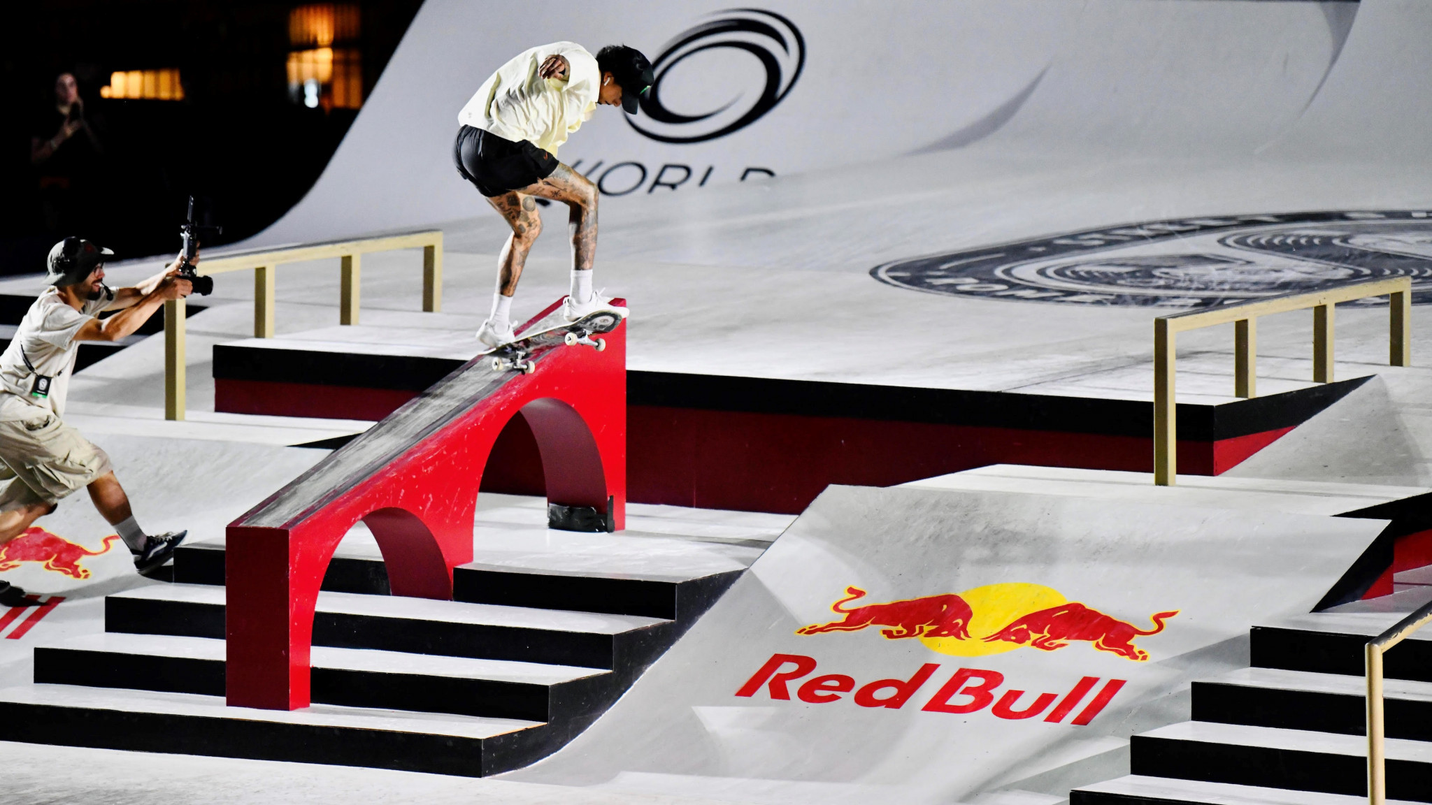 Nyjah Huston of the United States proved too strong as he captured the men's crown ©World Skate