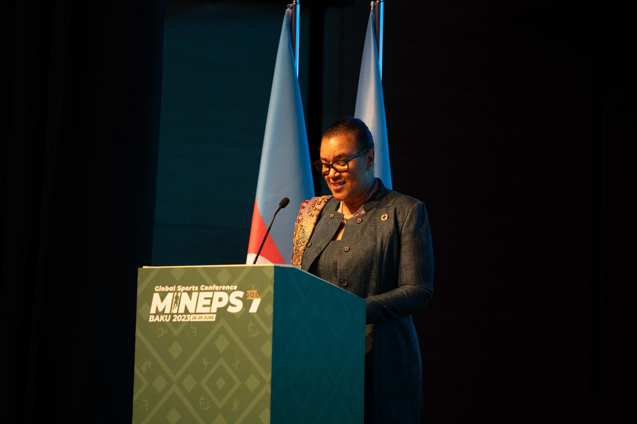 Patricia Scotland, secretary general of the Commonwealth Secretariat, spoke highly of UNESCO's Fit for Life programme ©MINEPS VII