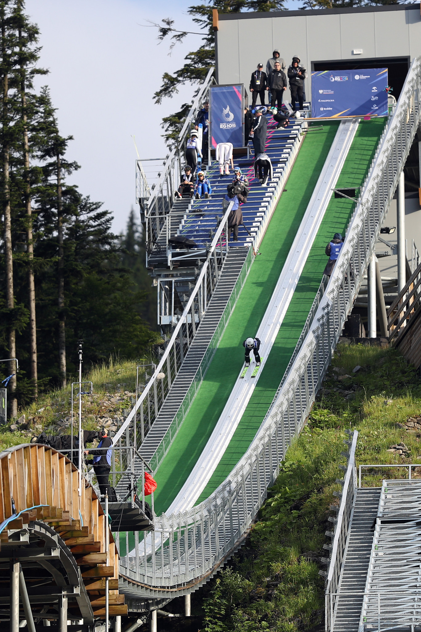 Summer ski jumping made its European Games debut in Zakopane, with the women's normal hill event won by Austria's Julia Hauser ©Kraków-Małopolska 2023