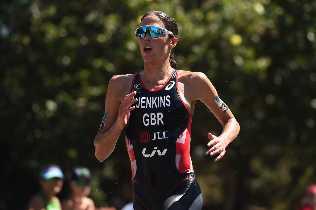 Great Britain's Helen Jenkins won the women's race to top a World Triathlon Series podium for the first time since May 2012
